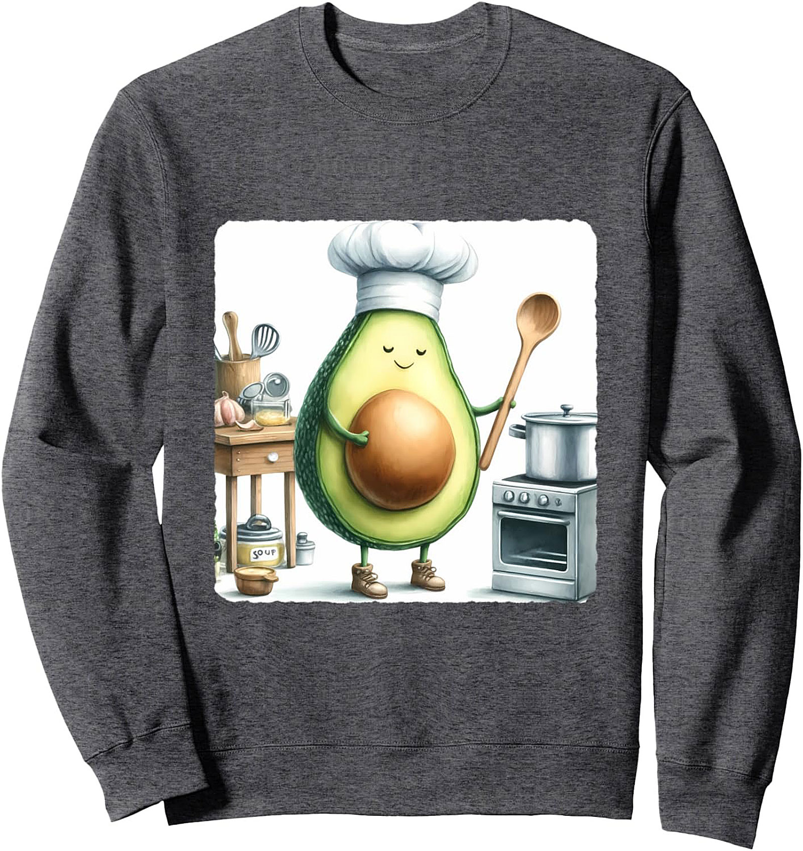 Avocado Chef T-Shirt  Funny Cooking Graphic Tee