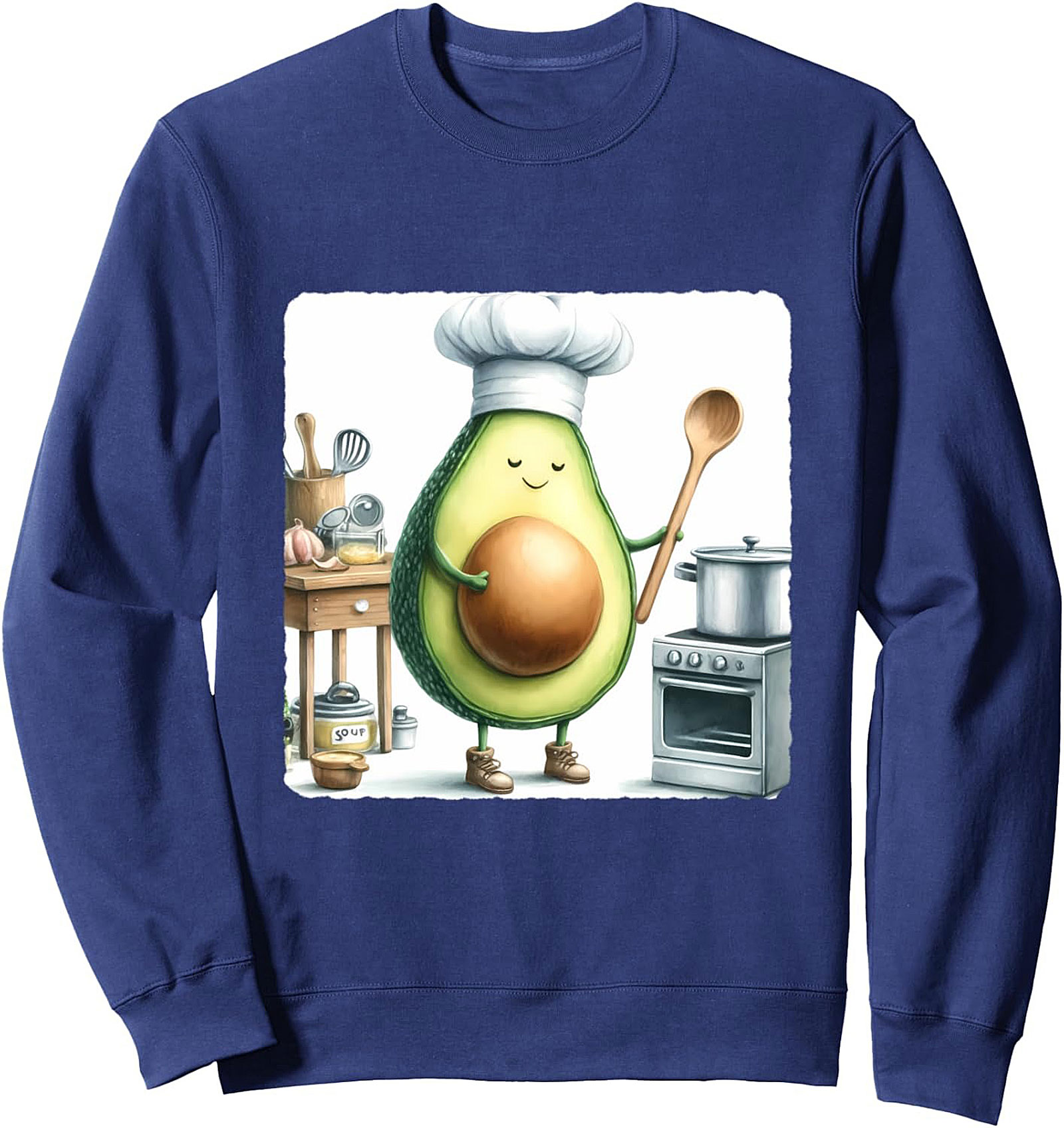 Avocado Chef T-Shirt  Funny Cooking Graphic Tee