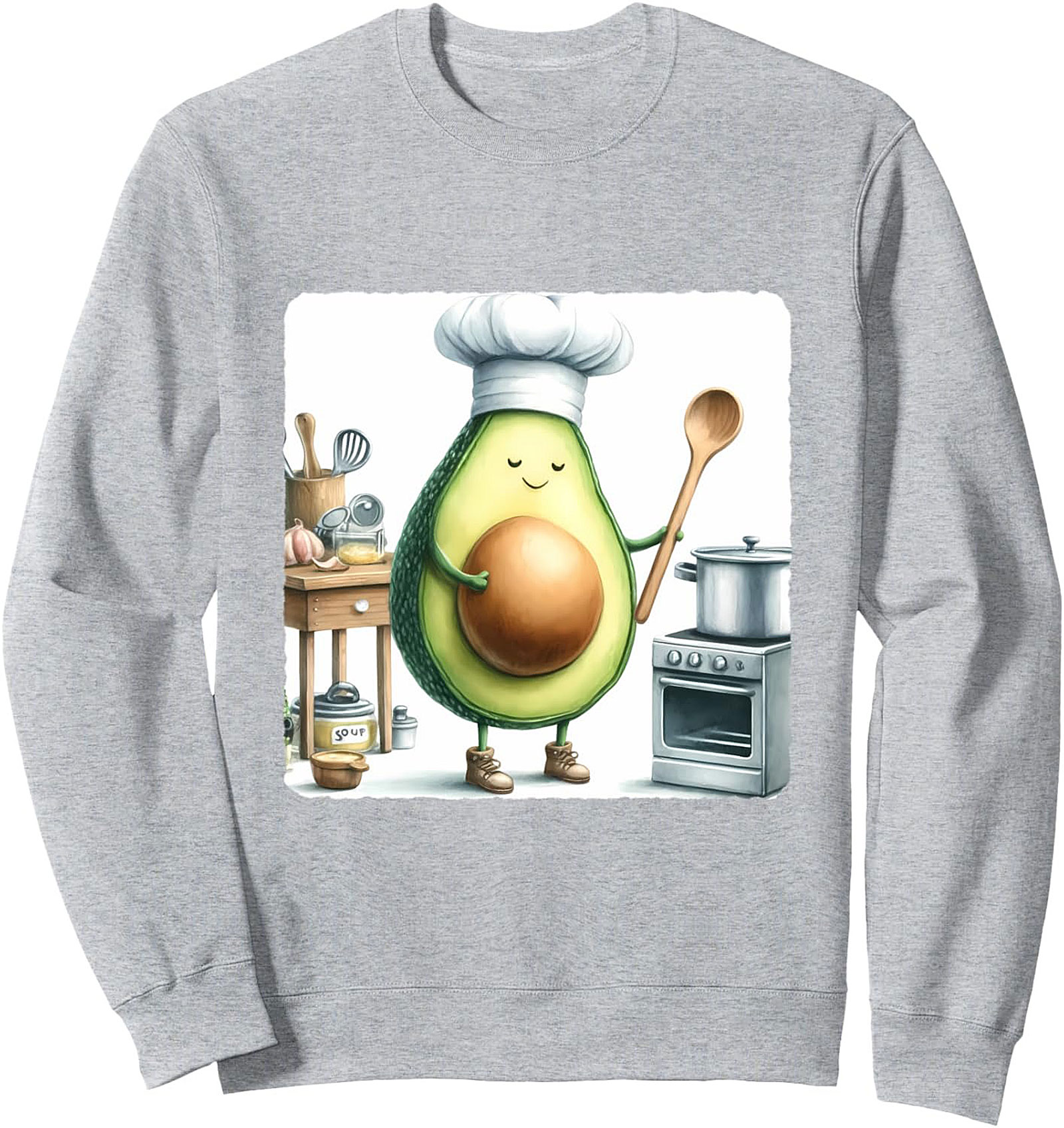 Avocado Chef T-Shirt  Funny Cooking Graphic Tee