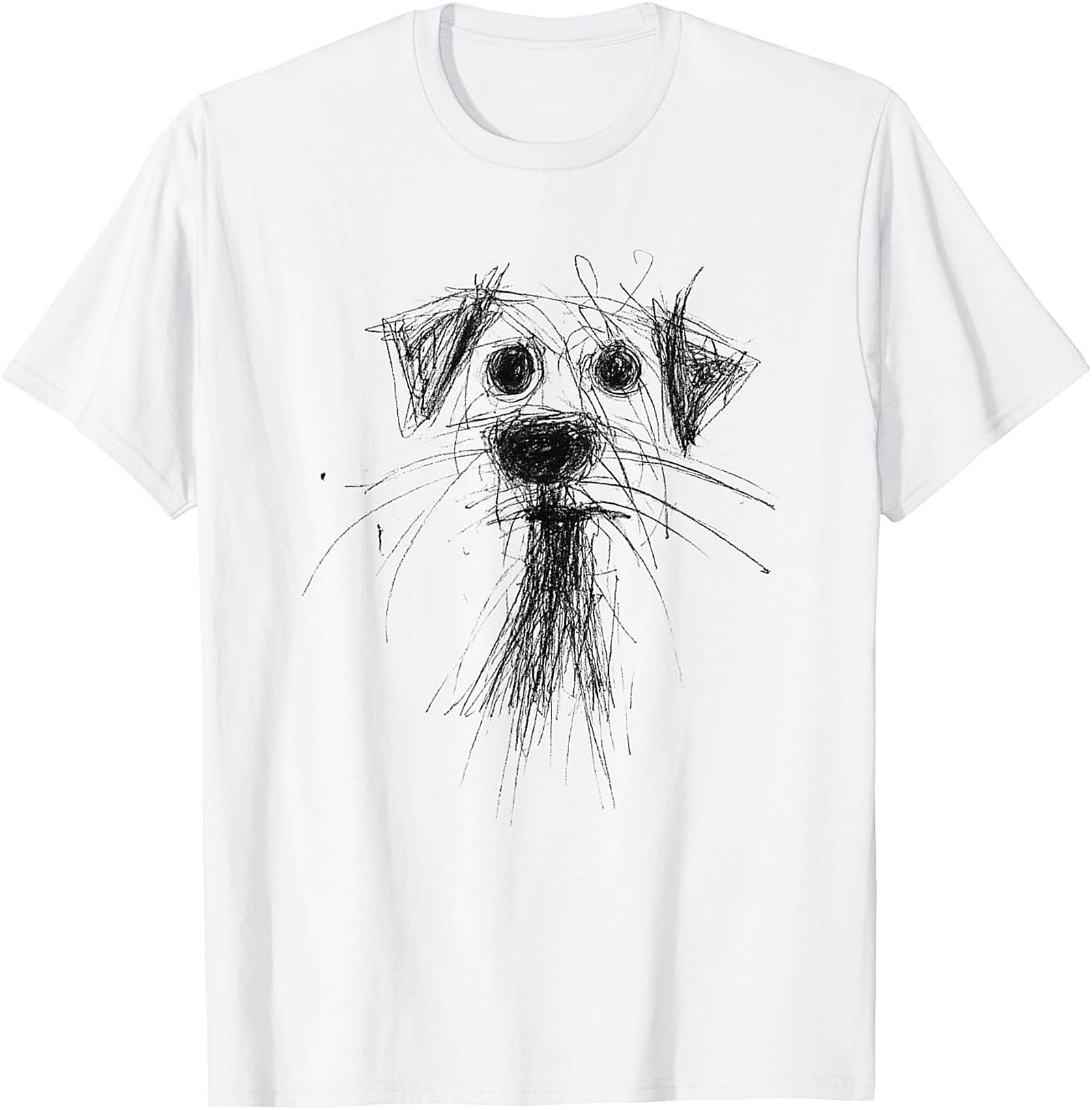 Abstract Sketch Dog T-Shirt – The Perfectly Imperfect Doodle Dog Tee