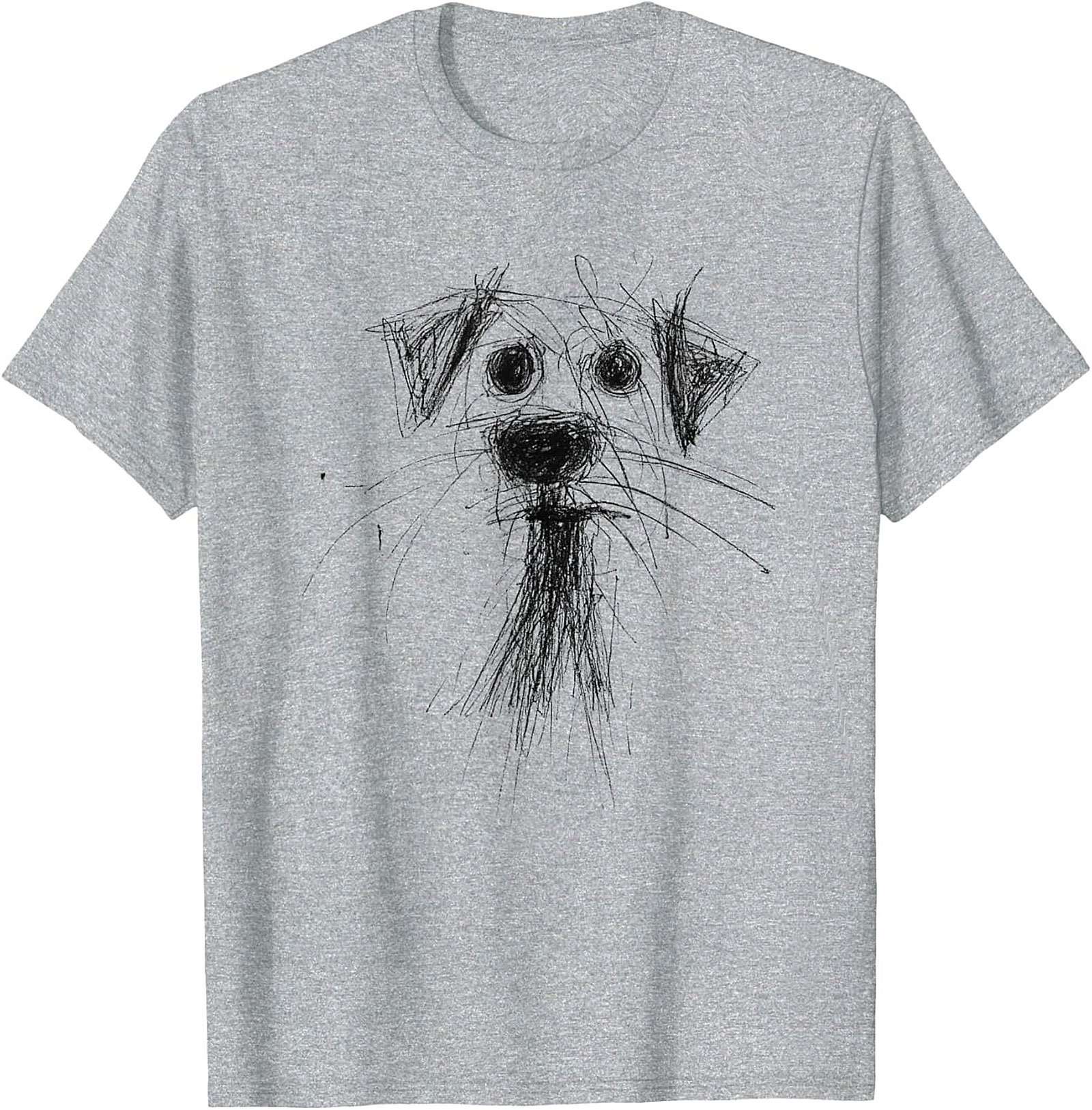 Abstract Sketch Dog T-Shirt – The Perfectly Imperfect Doodle Dog Tee