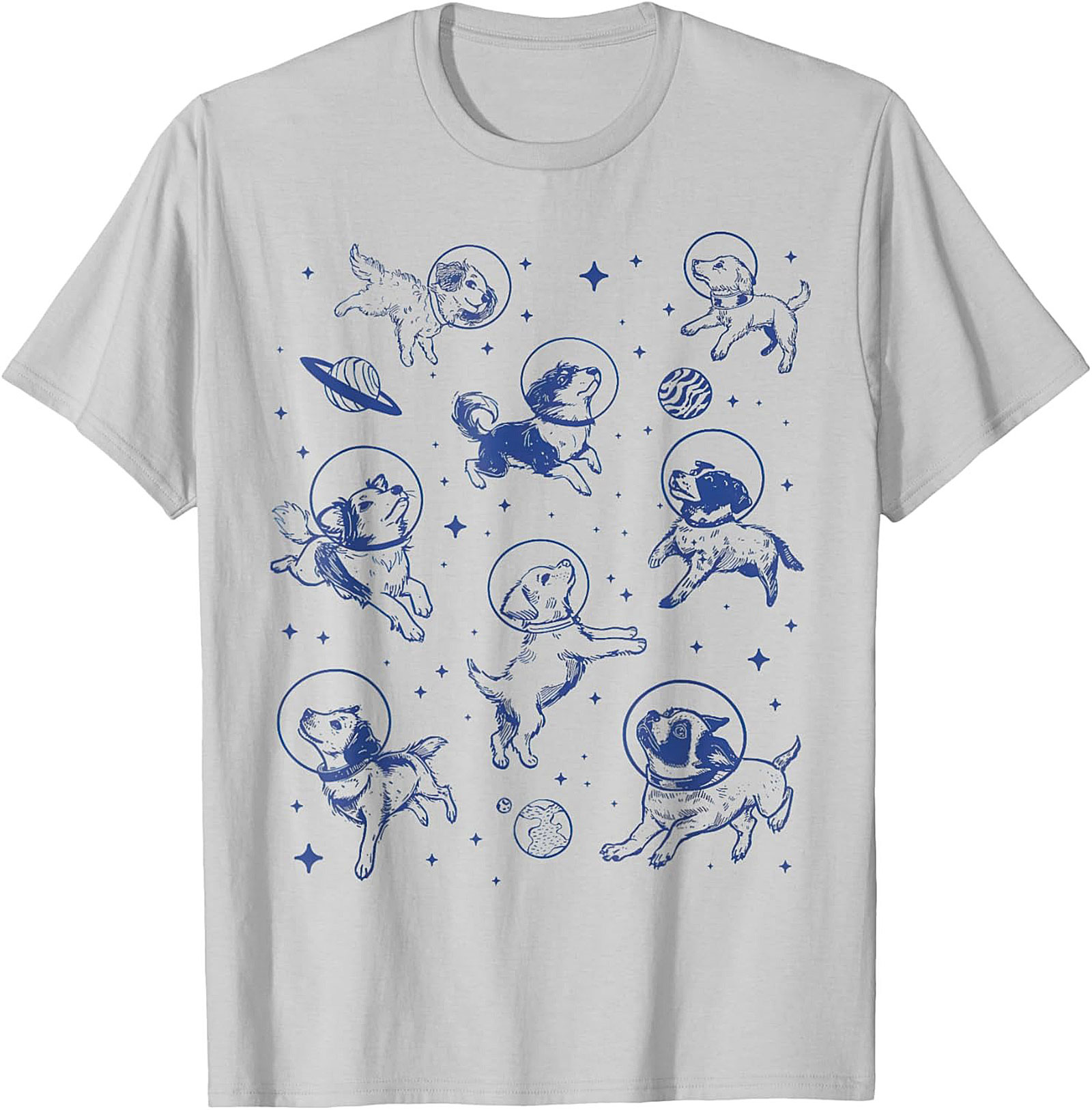 Astronaut Dog Graphic Tee: Cosmic Puppies Space Adventure Unisex Shirt
