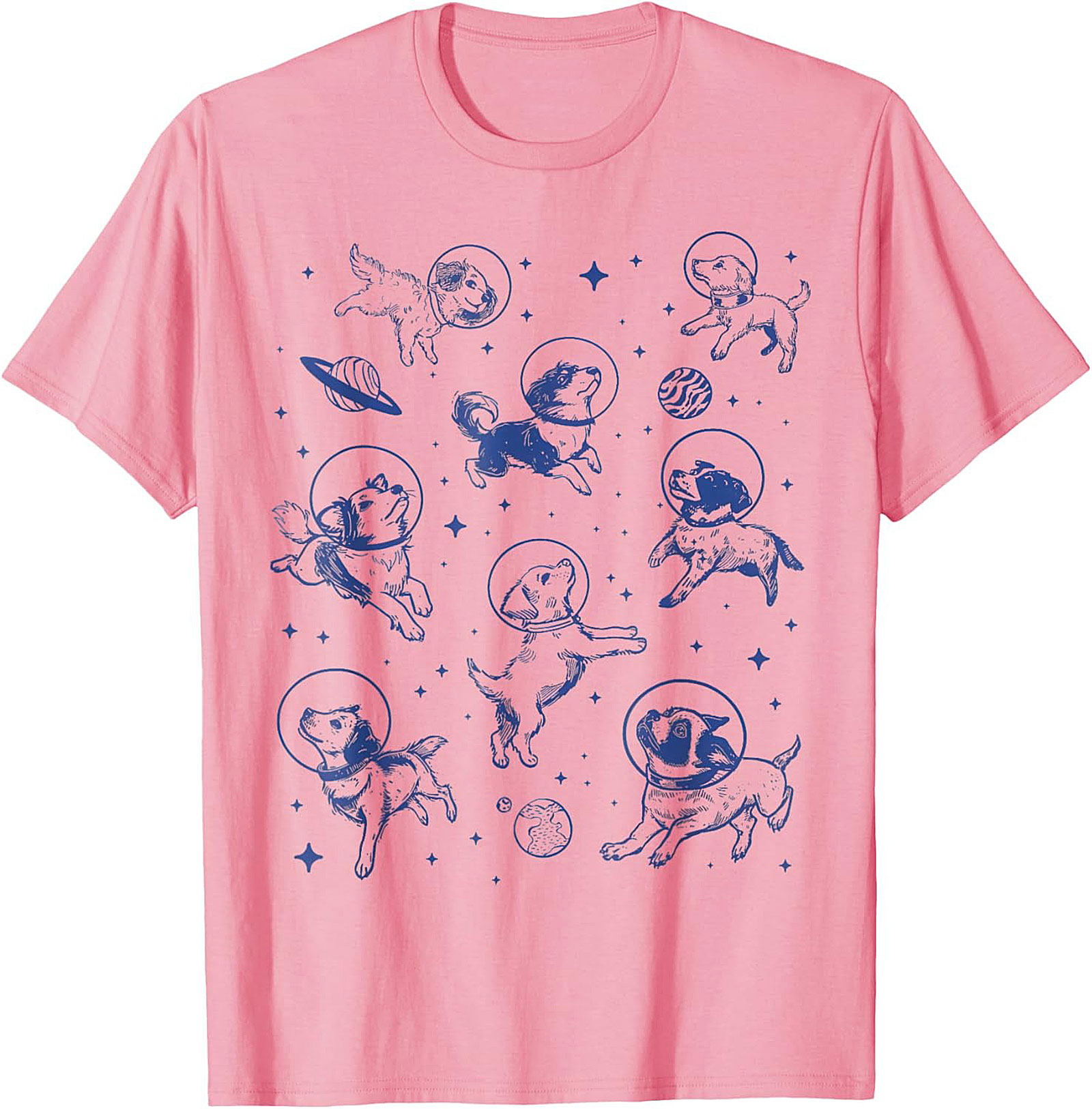 Astronaut Dog Graphic Tee: Cosmic Puppies Space Adventure Unisex Shirt
