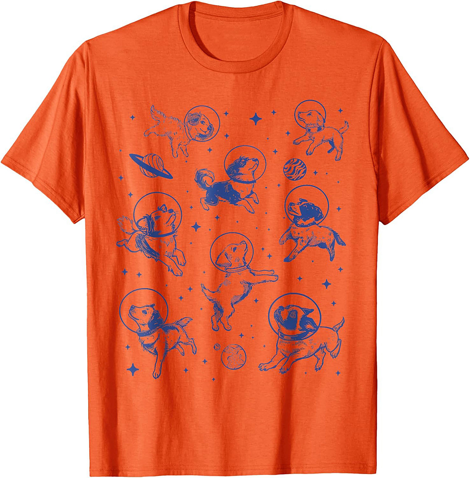 Astronaut Dog Graphic Tee: Cosmic Puppies Space Adventure Unisex Shirt