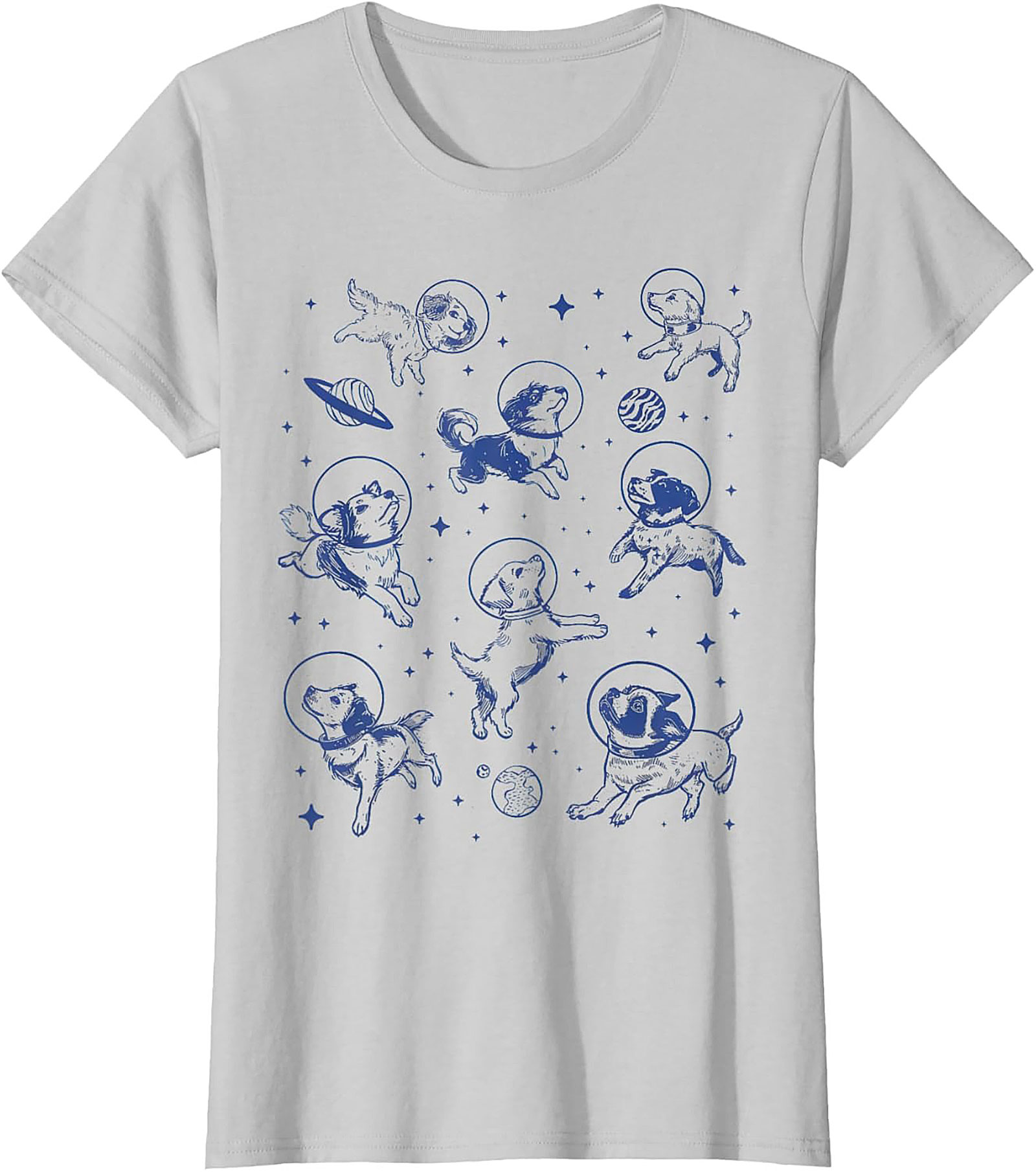 Astronaut Dog Graphic Tee: Cosmic Puppies Space Adventure Unisex Shirt
