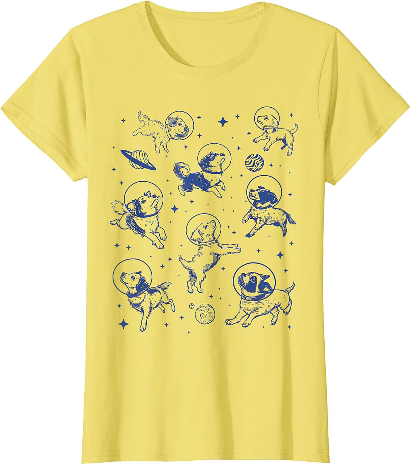 Astronaut Dog Graphic Tee: Cosmic Puppies Space Adventure Unisex Shirt