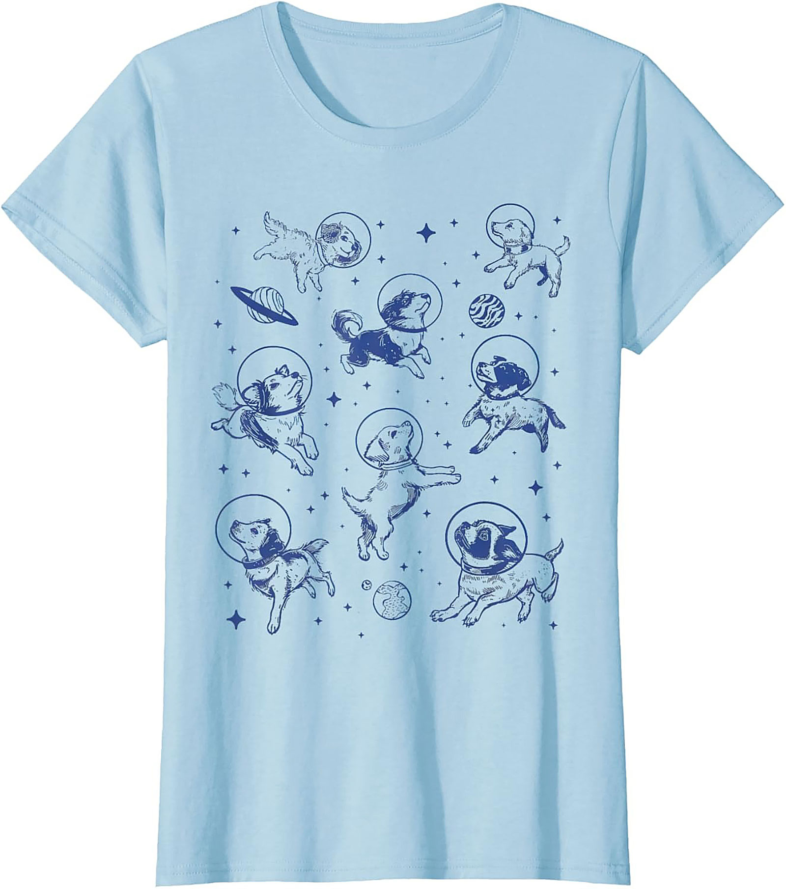 Astronaut Dog Graphic Tee: Cosmic Puppies Space Adventure Unisex Shirt