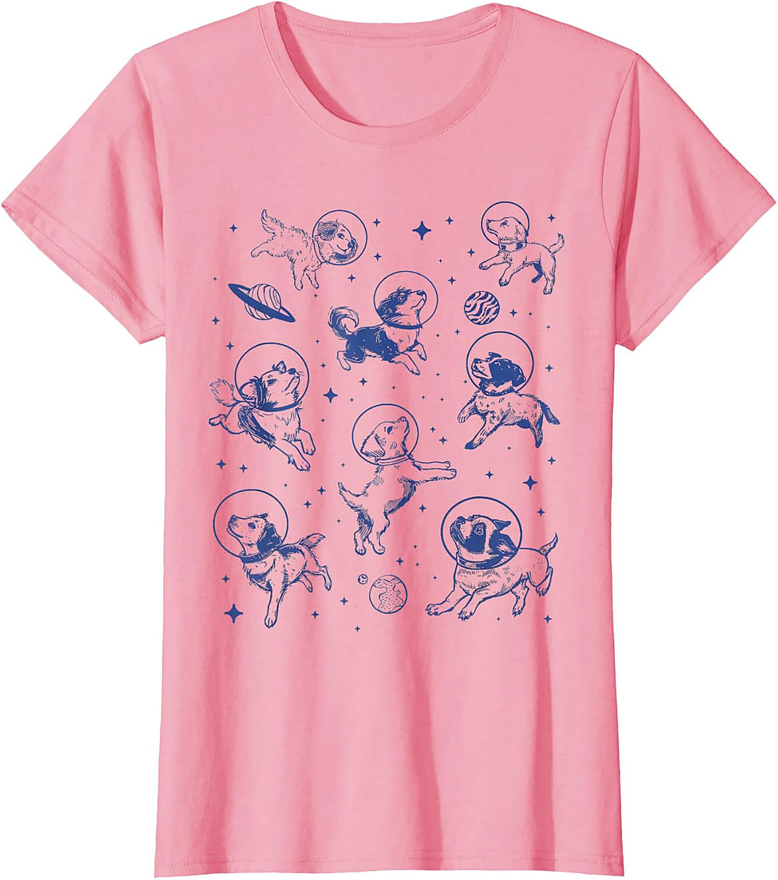 Astronaut Dog Graphic Tee: Cosmic Puppies Space Adventure Unisex Shirt