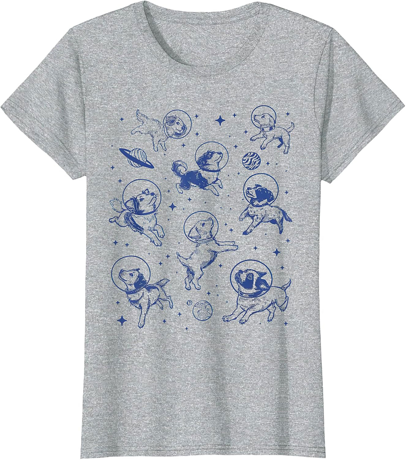 Astronaut Dog Graphic Tee: Cosmic Puppies Space Adventure Unisex Shirt