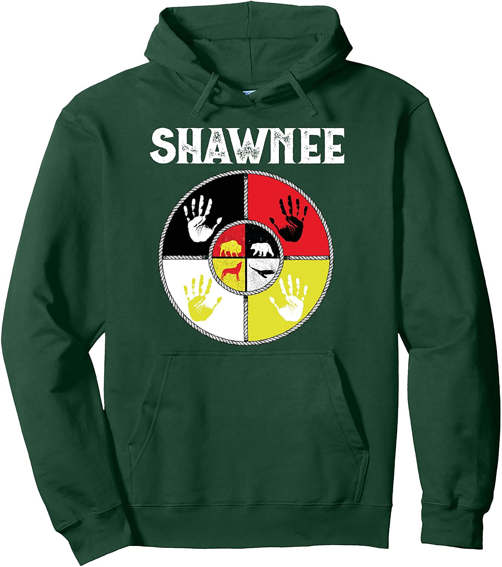 Shawnee Heritage Pullover Hoodie Indigenous Graphic