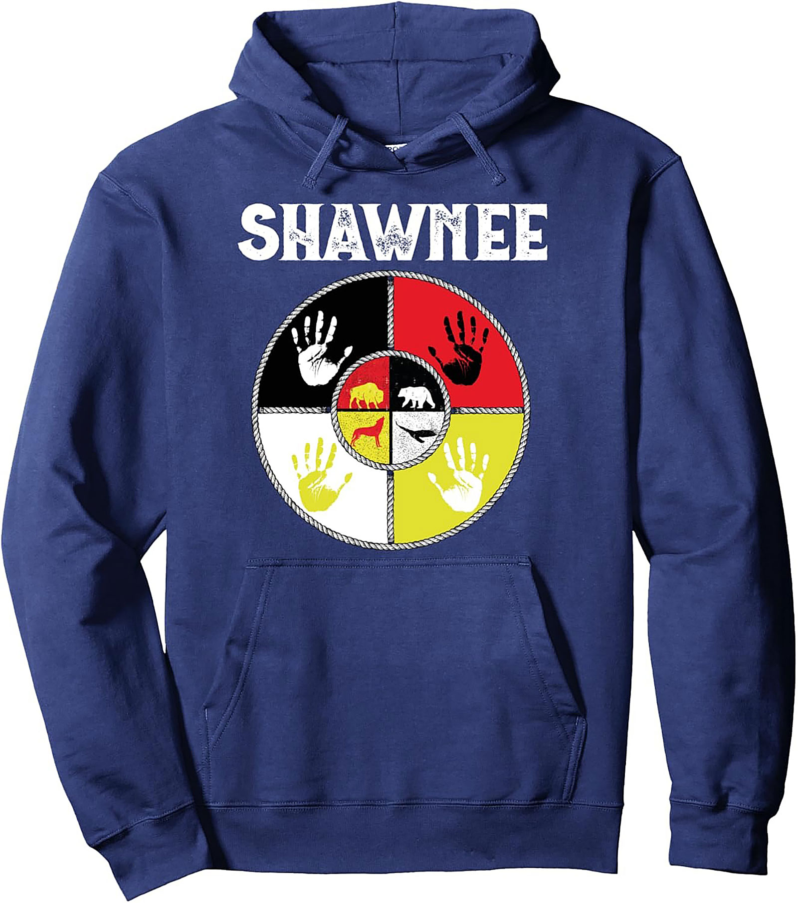 Shawnee Heritage Pullover Hoodie Indigenous Graphic