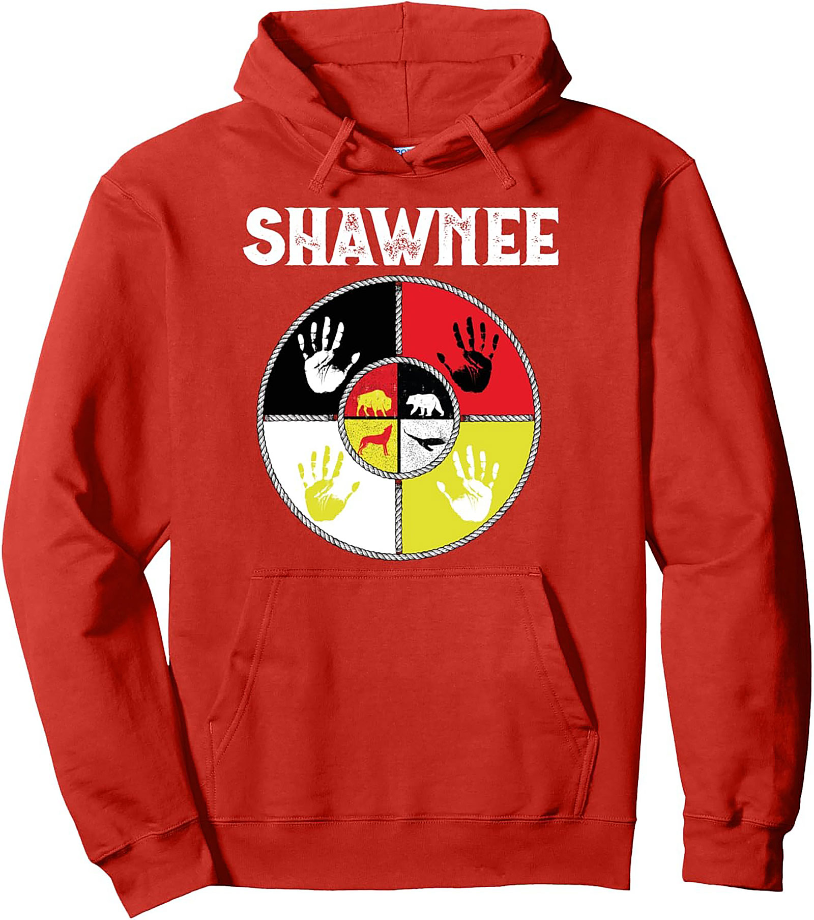 Shawnee Heritage Pullover Hoodie Indigenous Graphic