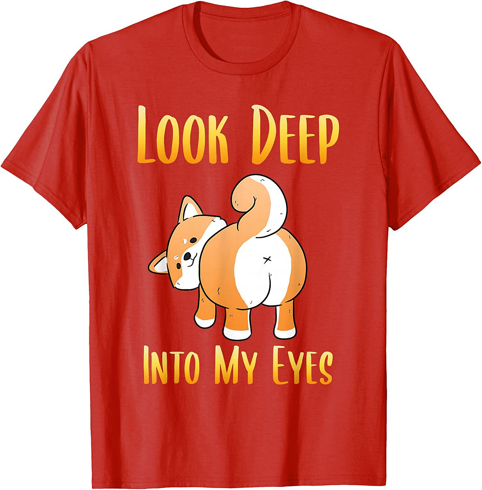 Funny Shiba Inu T-shirt: Look Deep Into My Eyes Dog Graphic Tee