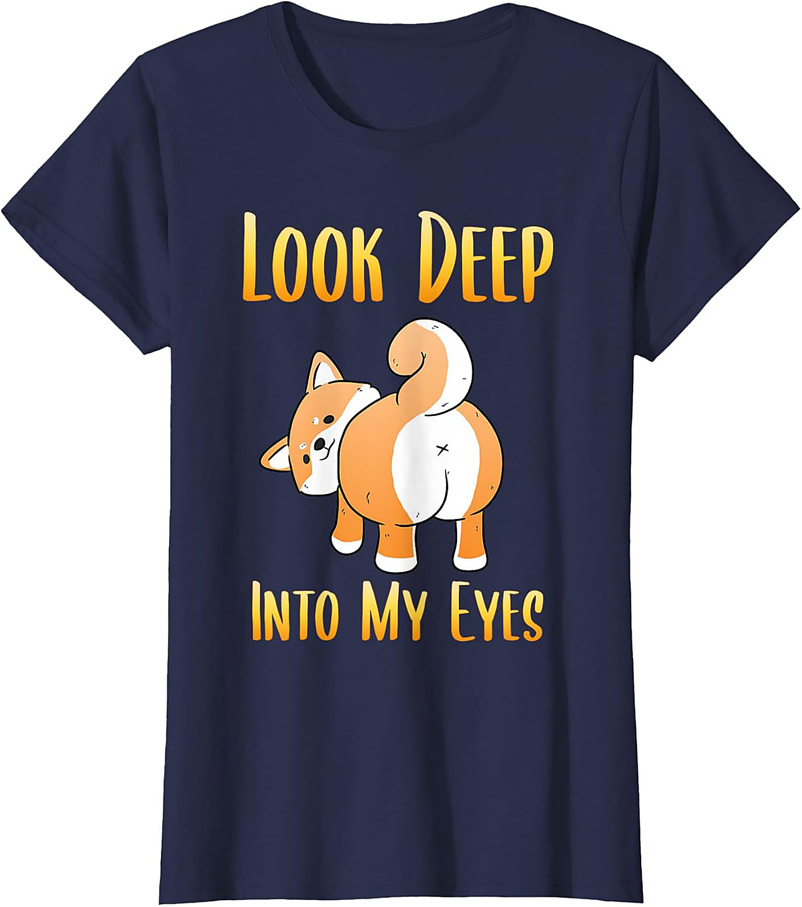 Funny Shiba Inu T-shirt: Look Deep Into My Eyes Dog Graphic Tee