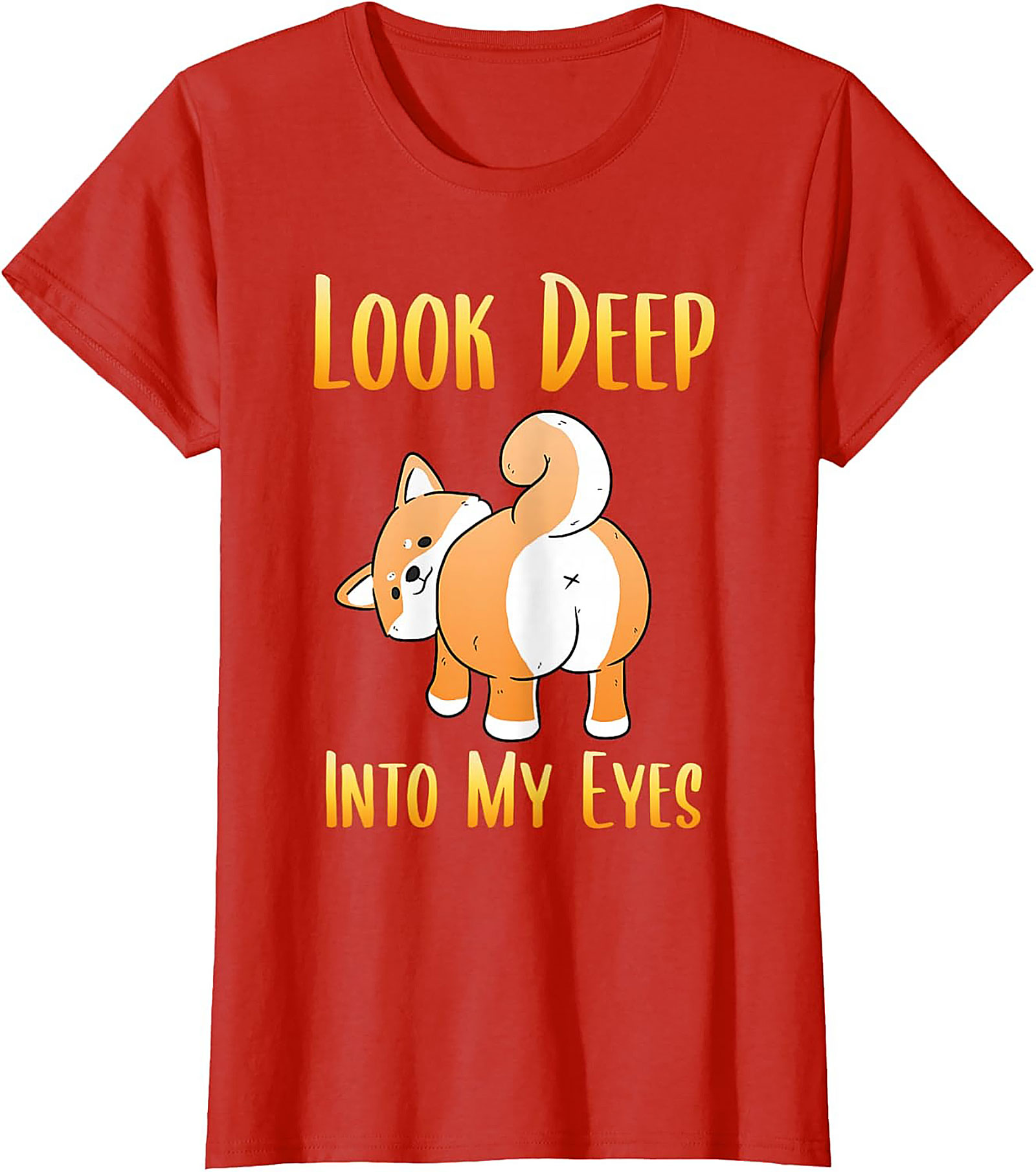 Funny Shiba Inu T-shirt: Look Deep Into My Eyes Dog Graphic Tee