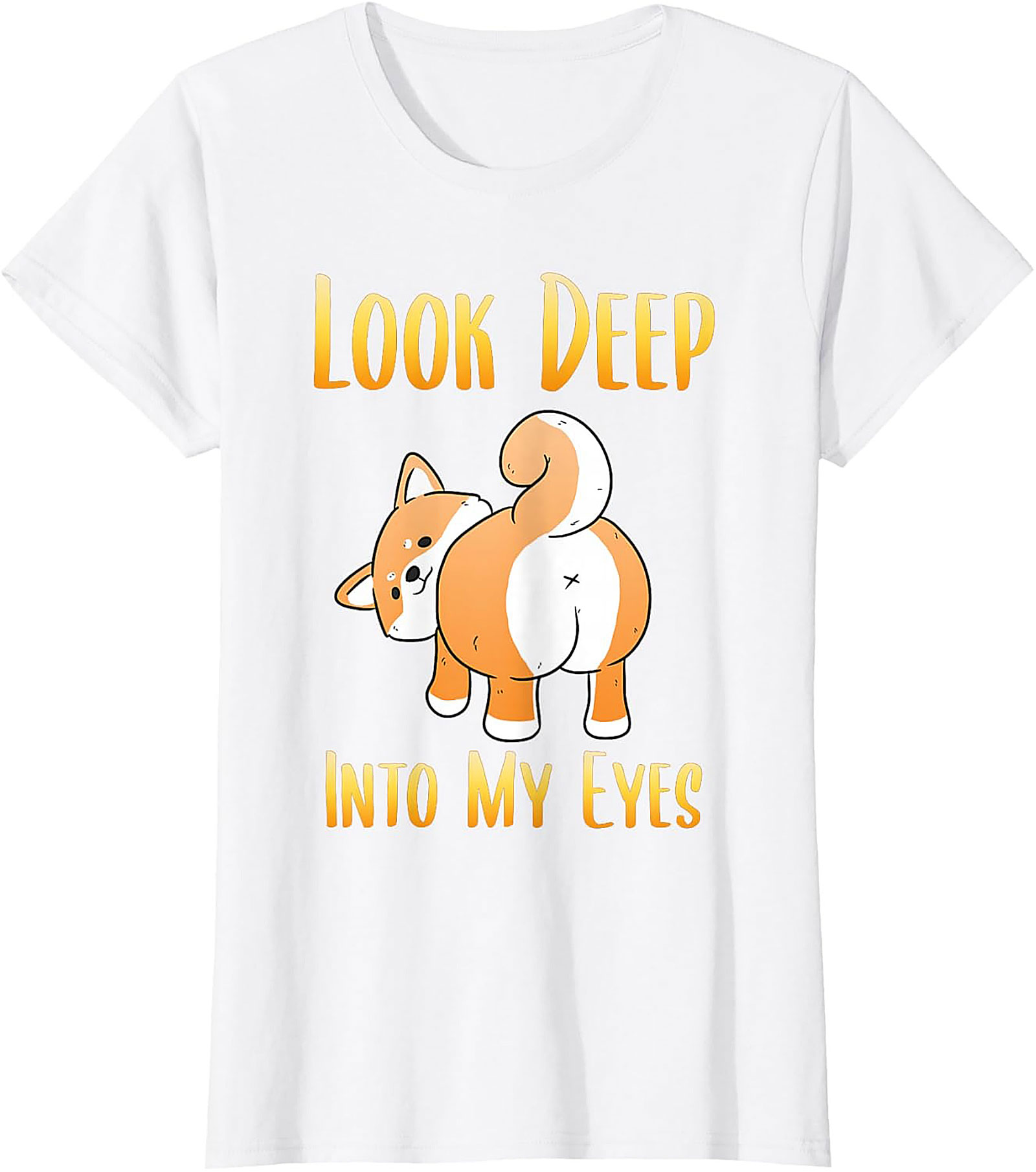 Funny Shiba Inu T-shirt: Look Deep Into My Eyes Dog Graphic Tee