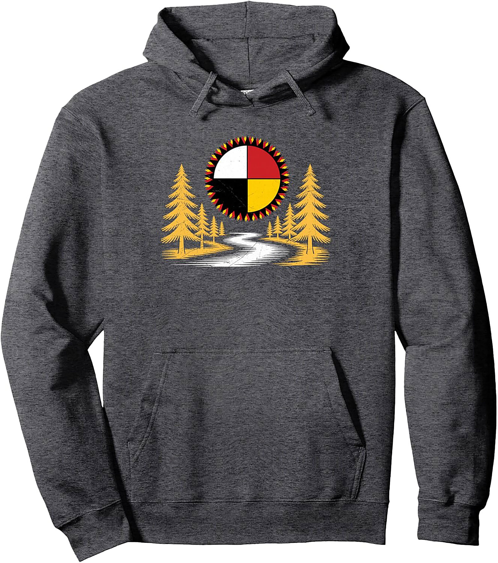 Medicine Wheel Graphic Hoodie Cozy Pullover Gift