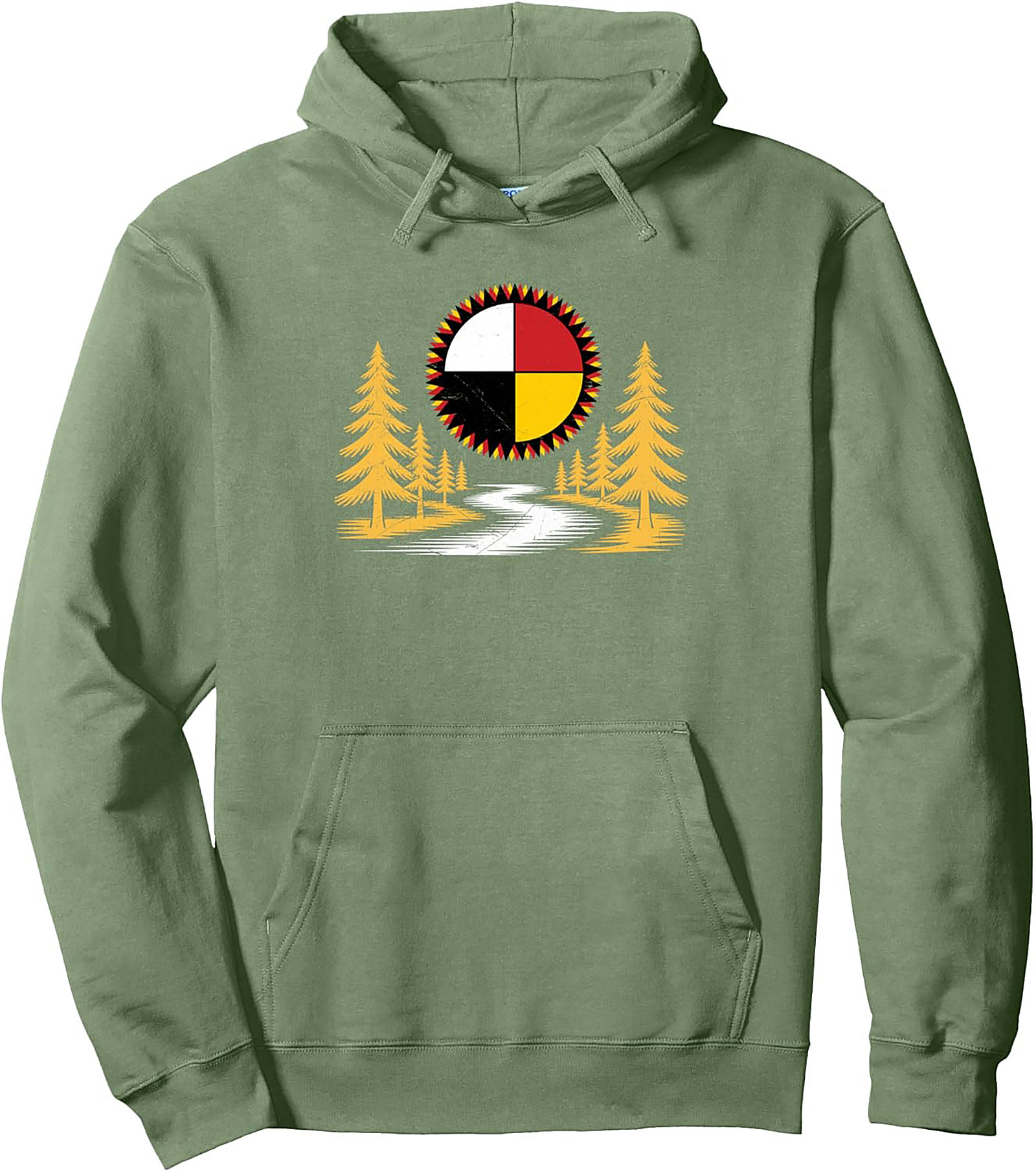 Medicine Wheel Graphic Hoodie Cozy Pullover Gift