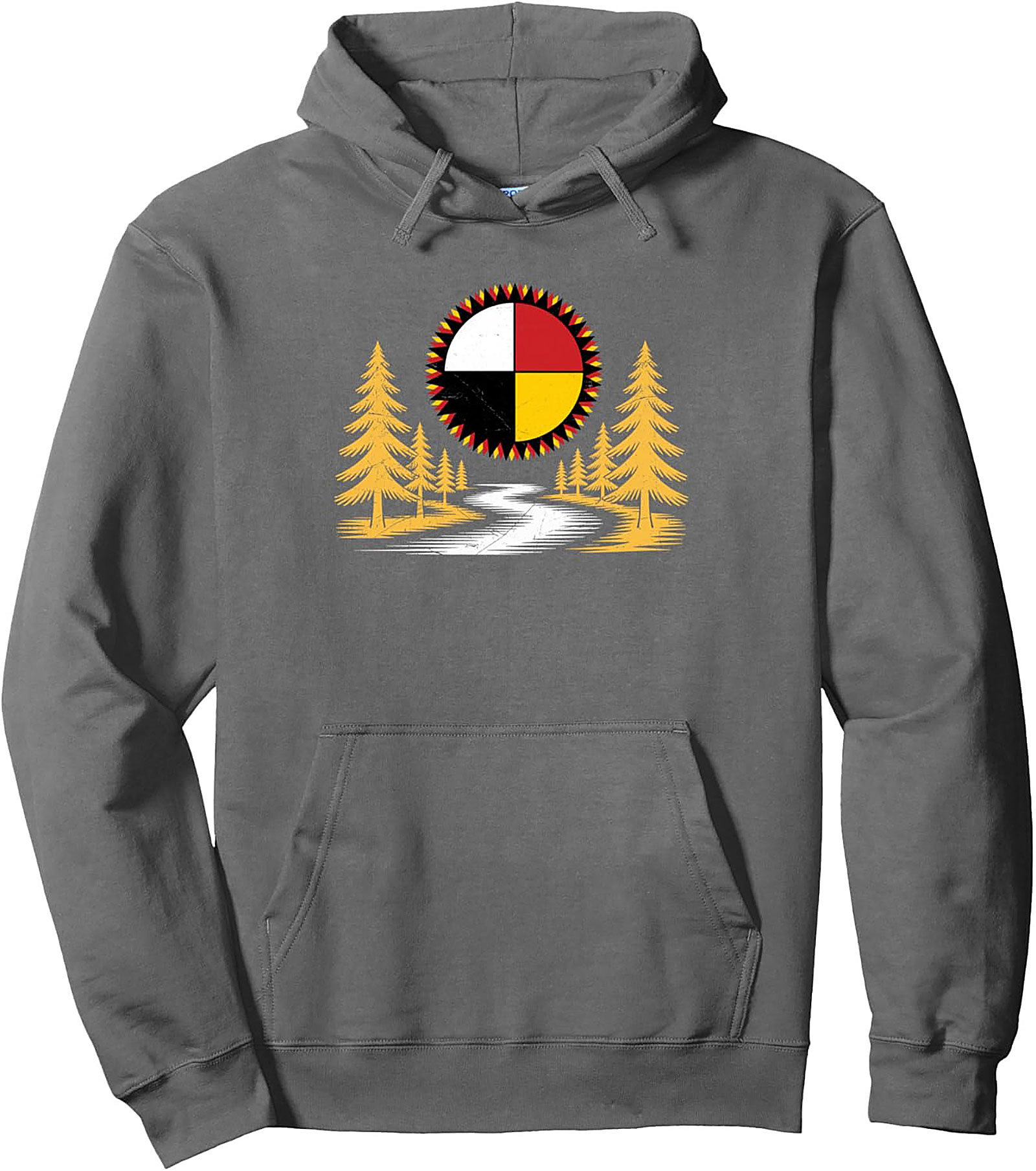 Medicine Wheel Graphic Hoodie Cozy Pullover Gift