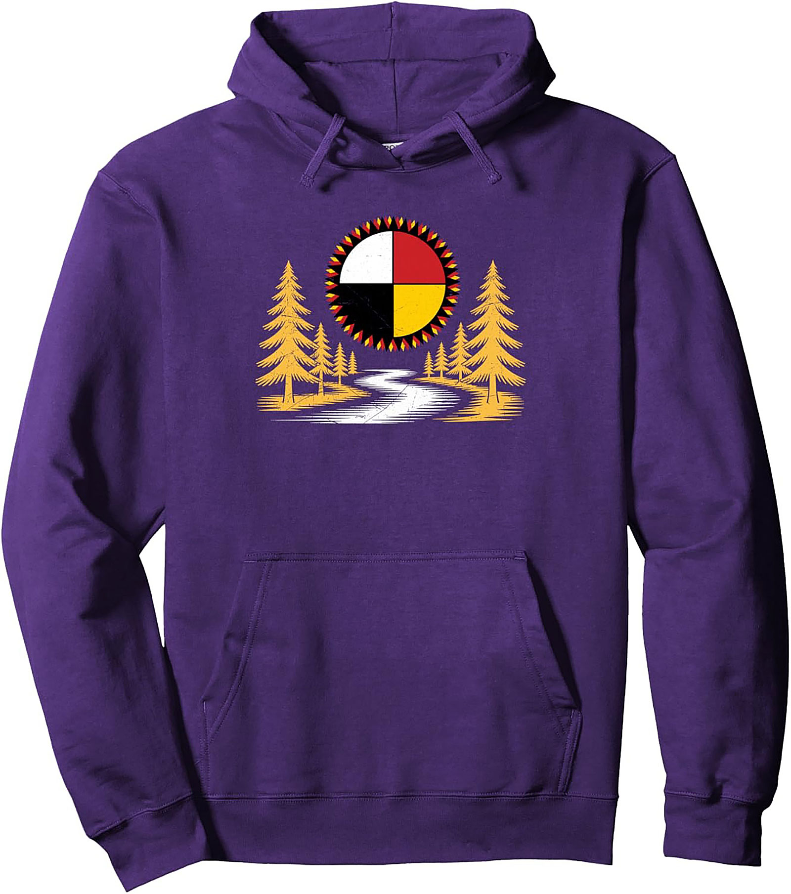 Medicine Wheel Graphic Hoodie Cozy Pullover Gift