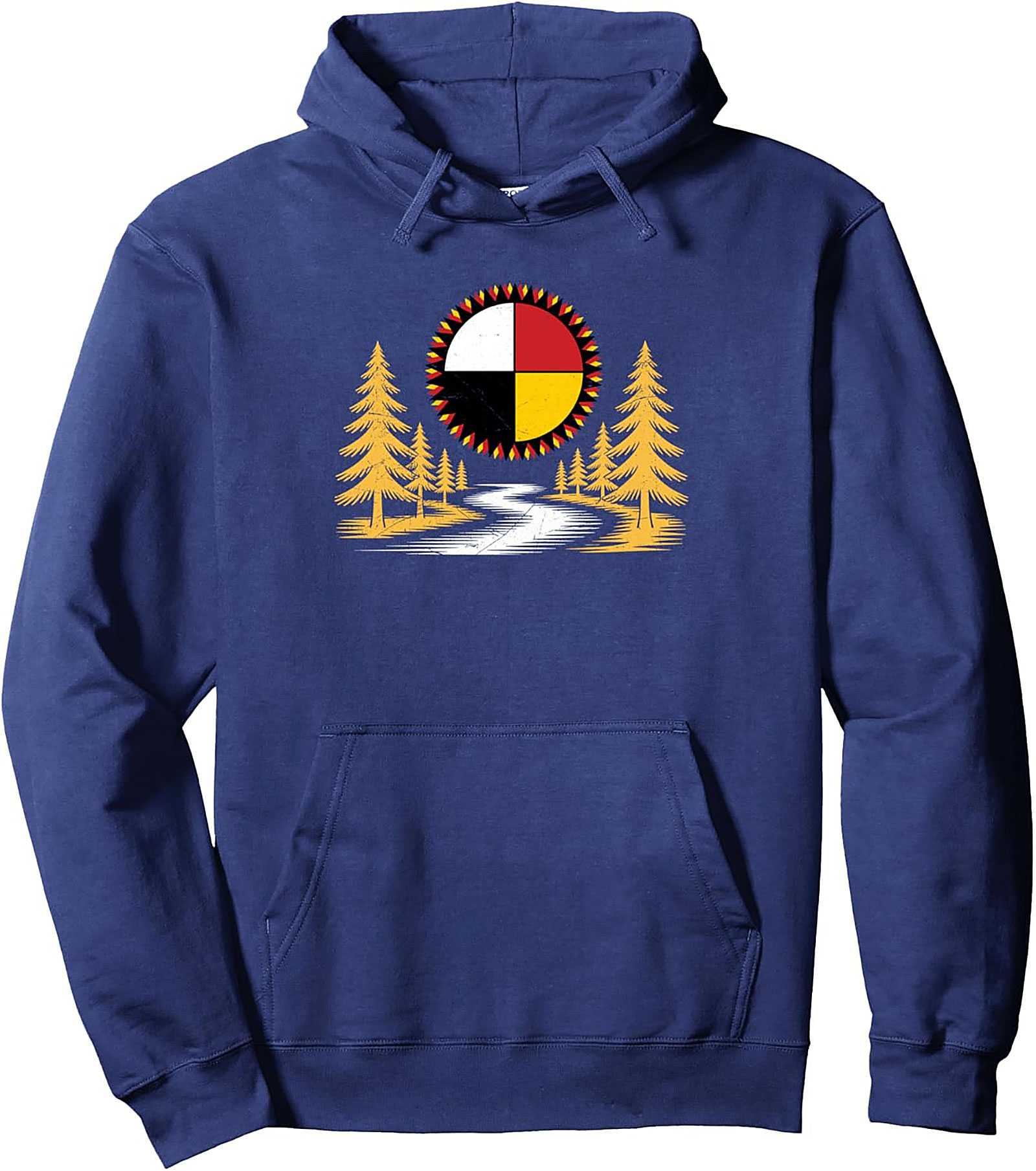 Medicine Wheel Graphic Hoodie Cozy Pullover Gift