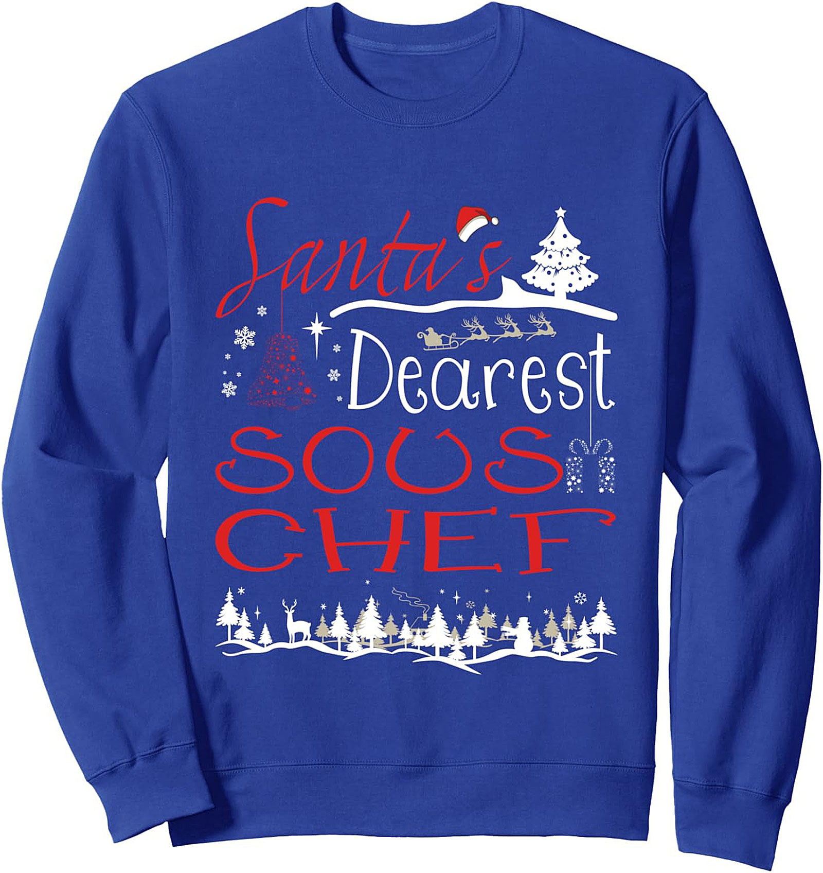 Santa's Dearest Sous Chef T-Shirt Funny Holiday Tee