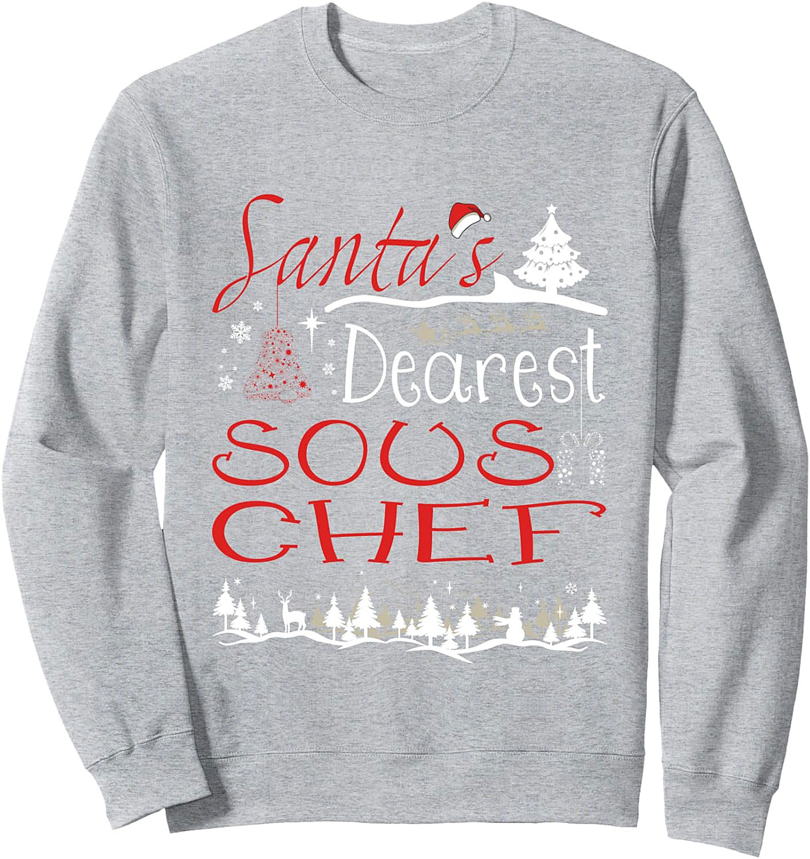 Santa's Dearest Sous Chef T-Shirt Funny Holiday Tee