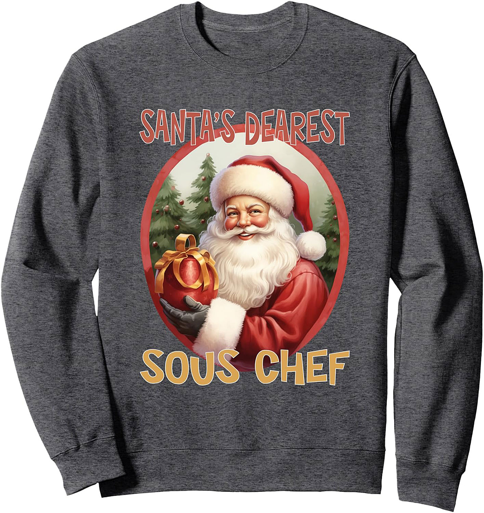 Santa's Sous Chef Funny Christmas Graphic Tee Gift Idea