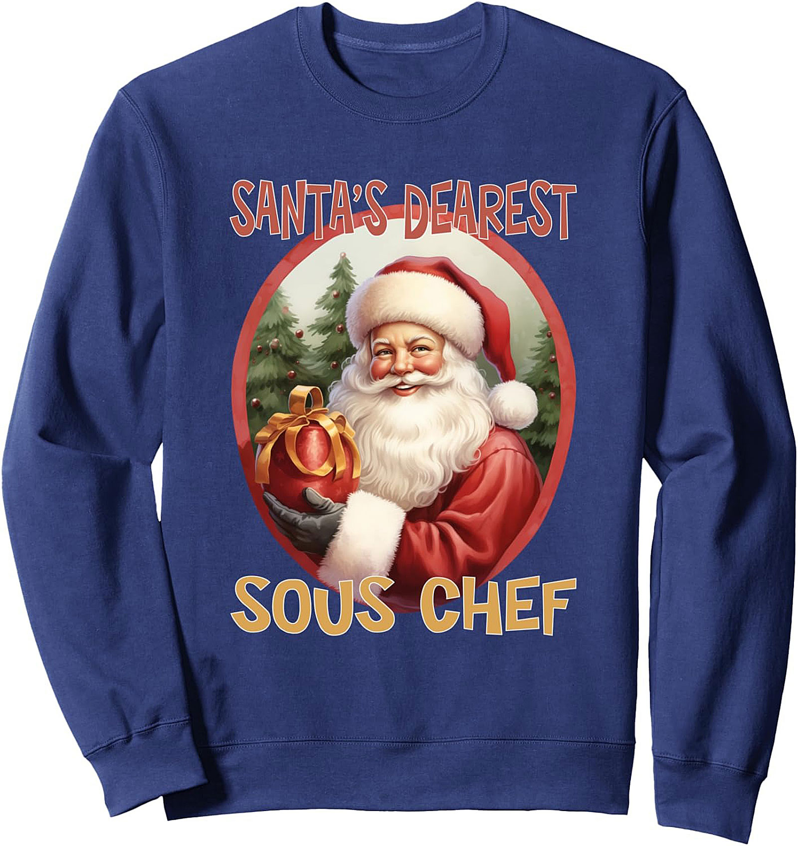 Santa's Sous Chef Funny Christmas Graphic Tee Gift Idea