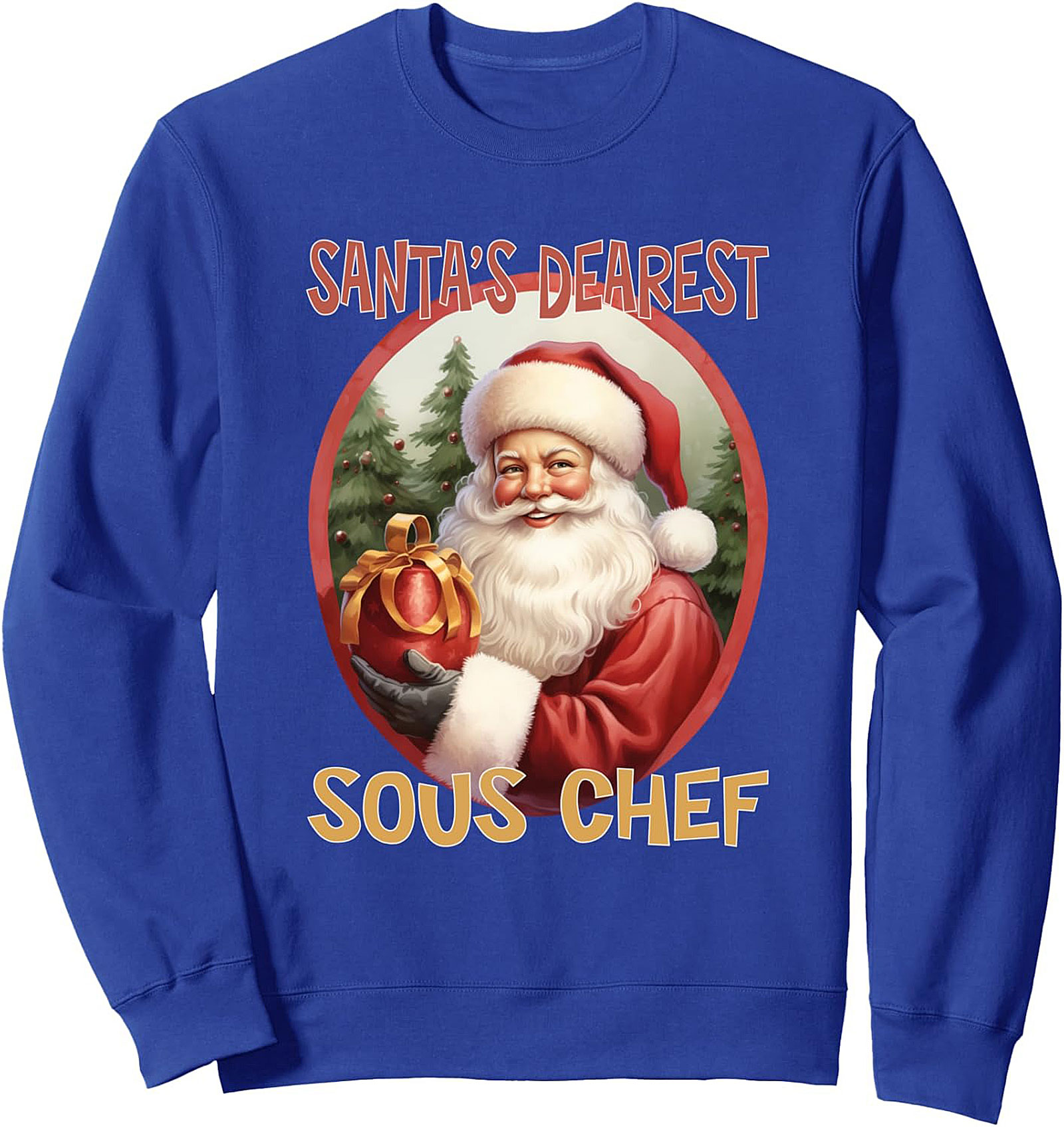 Santa's Sous Chef Funny Christmas Graphic Tee Gift Idea