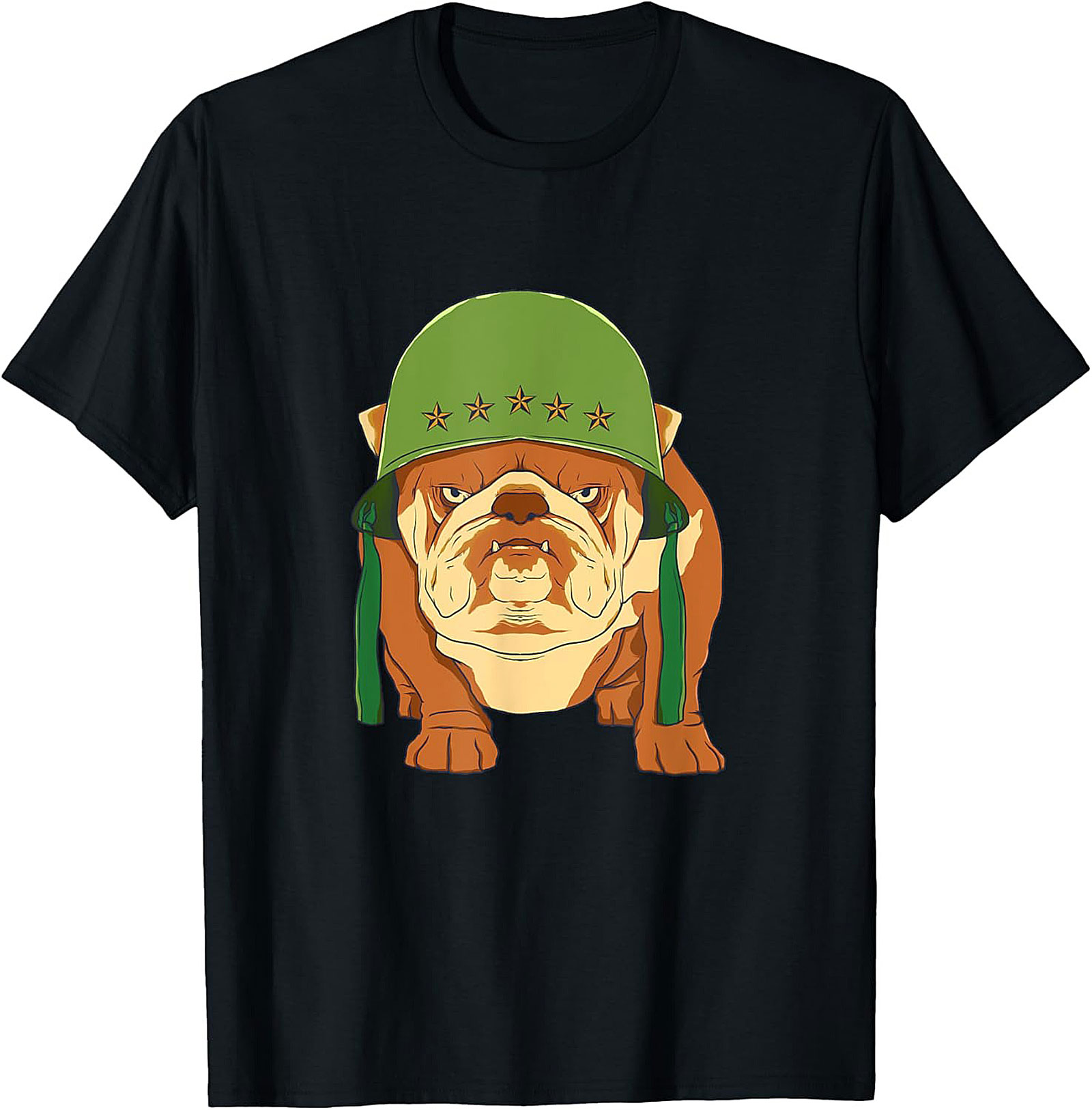 The Sarge Bulldog Military Graphic Tee | Tough Dog Unisex Shirt