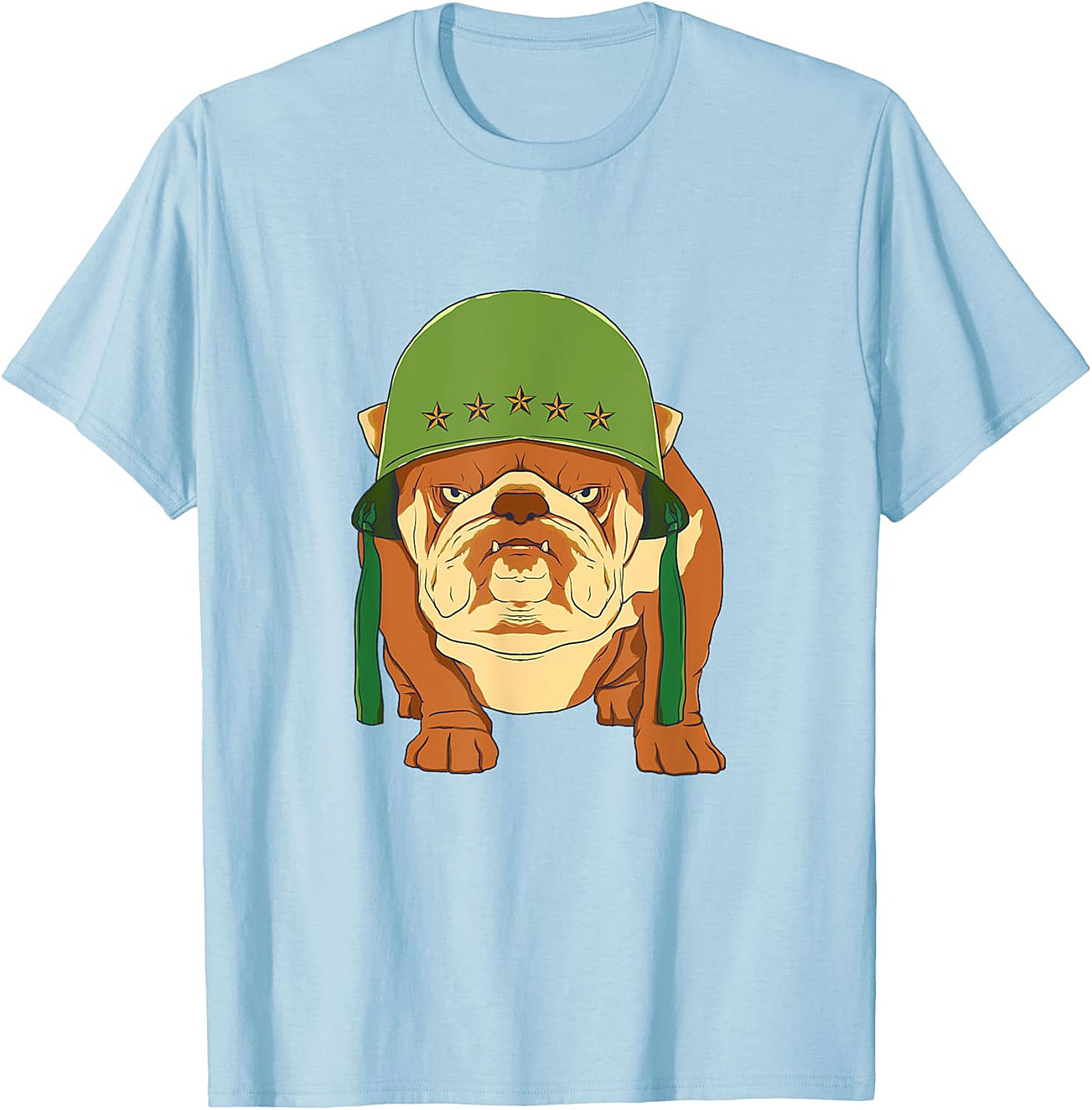 The Sarge Bulldog Military Graphic Tee | Tough Dog Unisex Shirt