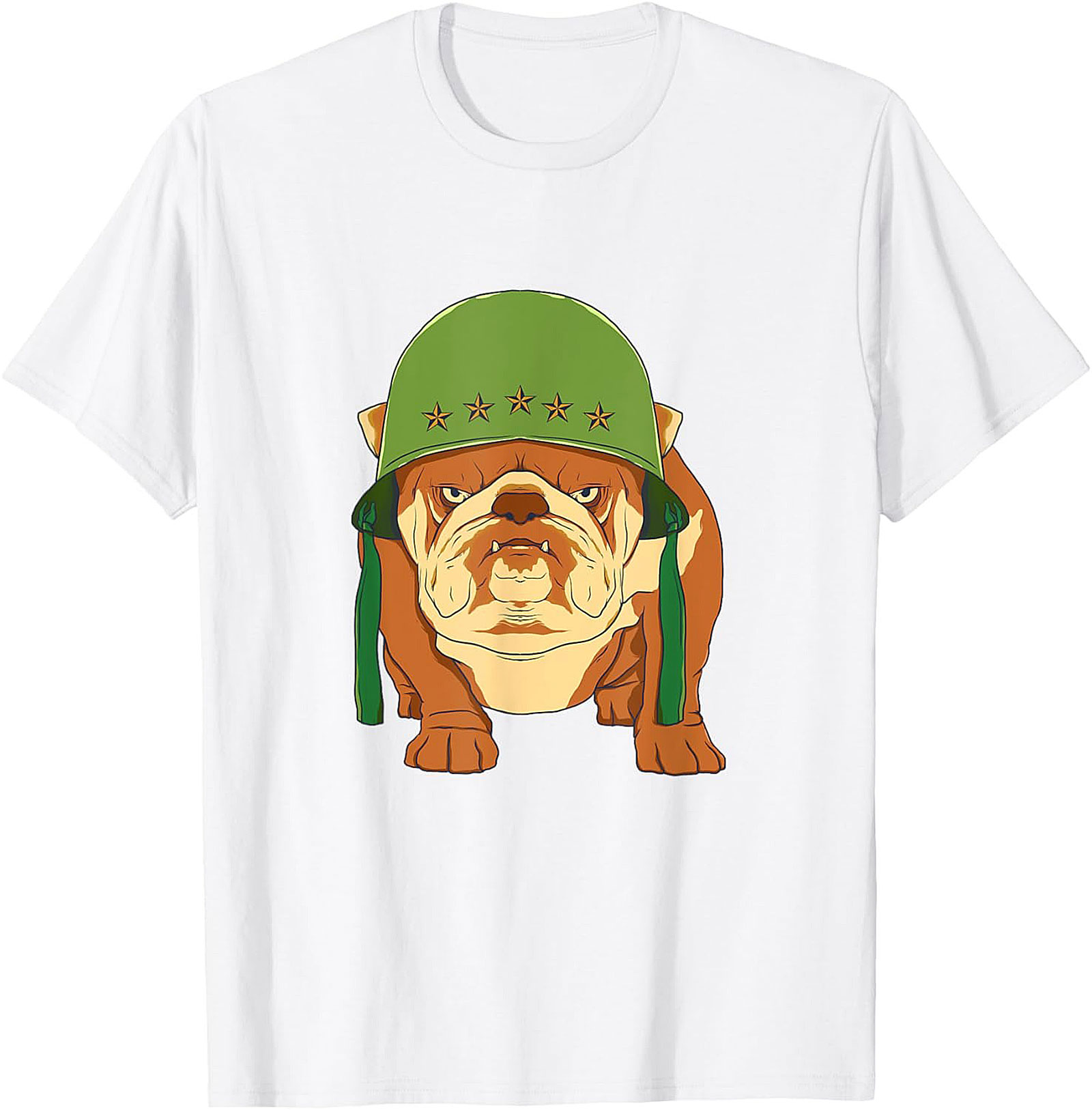 The Sarge Bulldog Military Graphic Tee | Tough Dog Unisex Shirt