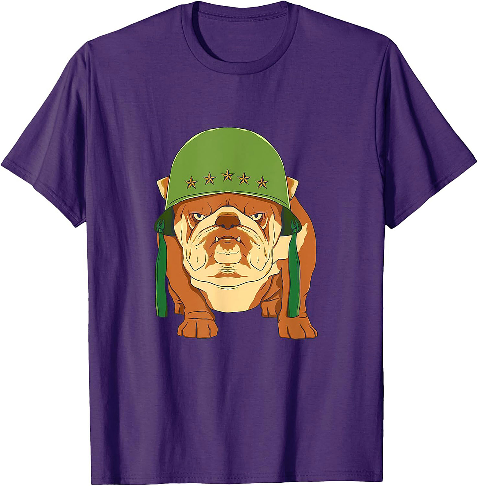 The Sarge Bulldog Military Graphic Tee | Tough Dog Unisex Shirt