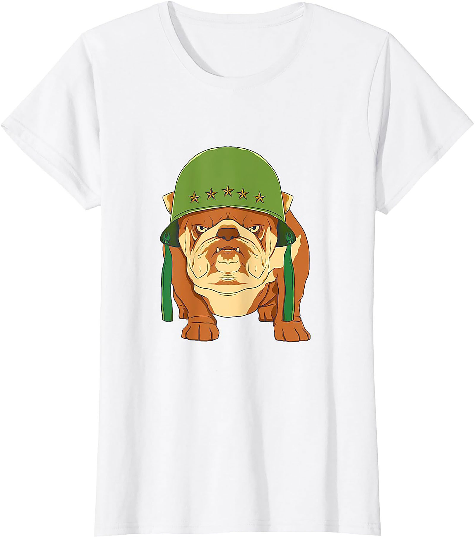 The Sarge Bulldog Military Graphic Tee | Tough Dog Unisex Shirt