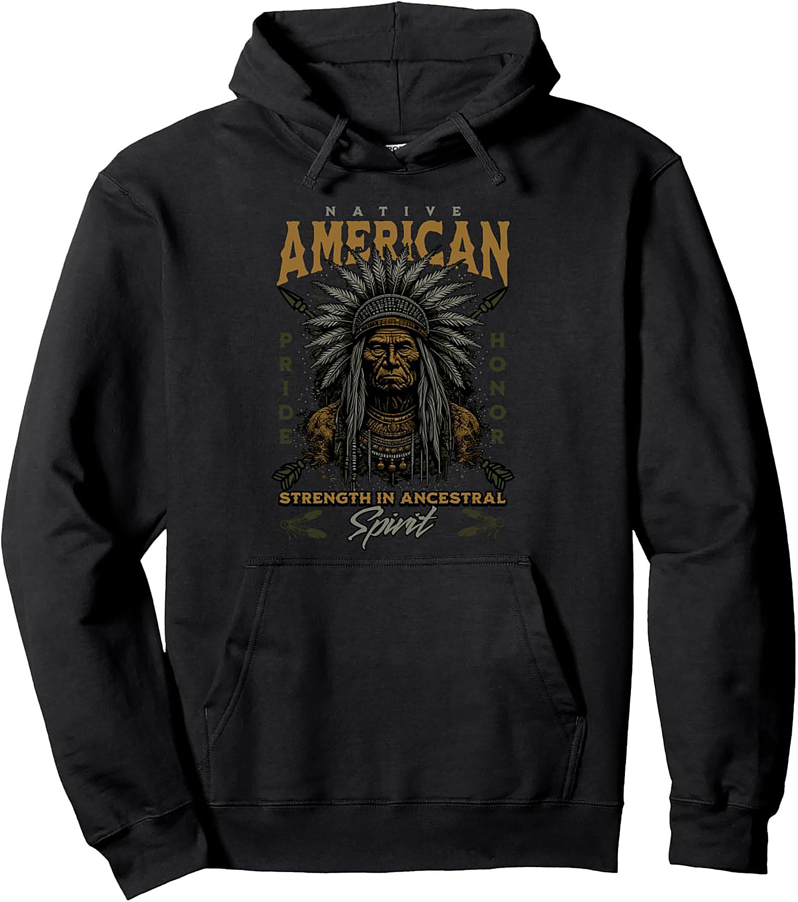 Native American Pride Pullover Hoodie Ancestral Spirit