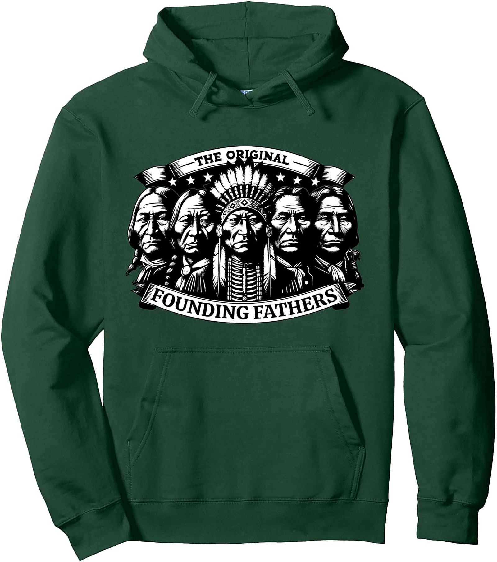 Indigenous Heritage Graphic Hoodie Original Founding Fathers