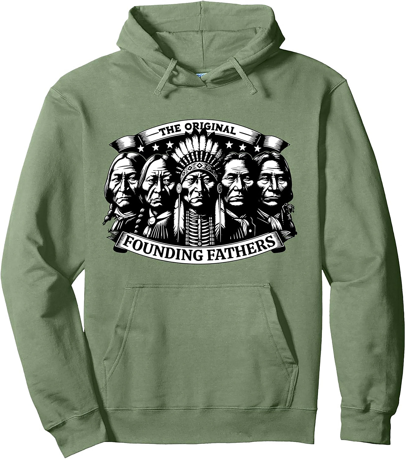 Indigenous Heritage Graphic Hoodie Original Founding Fathers