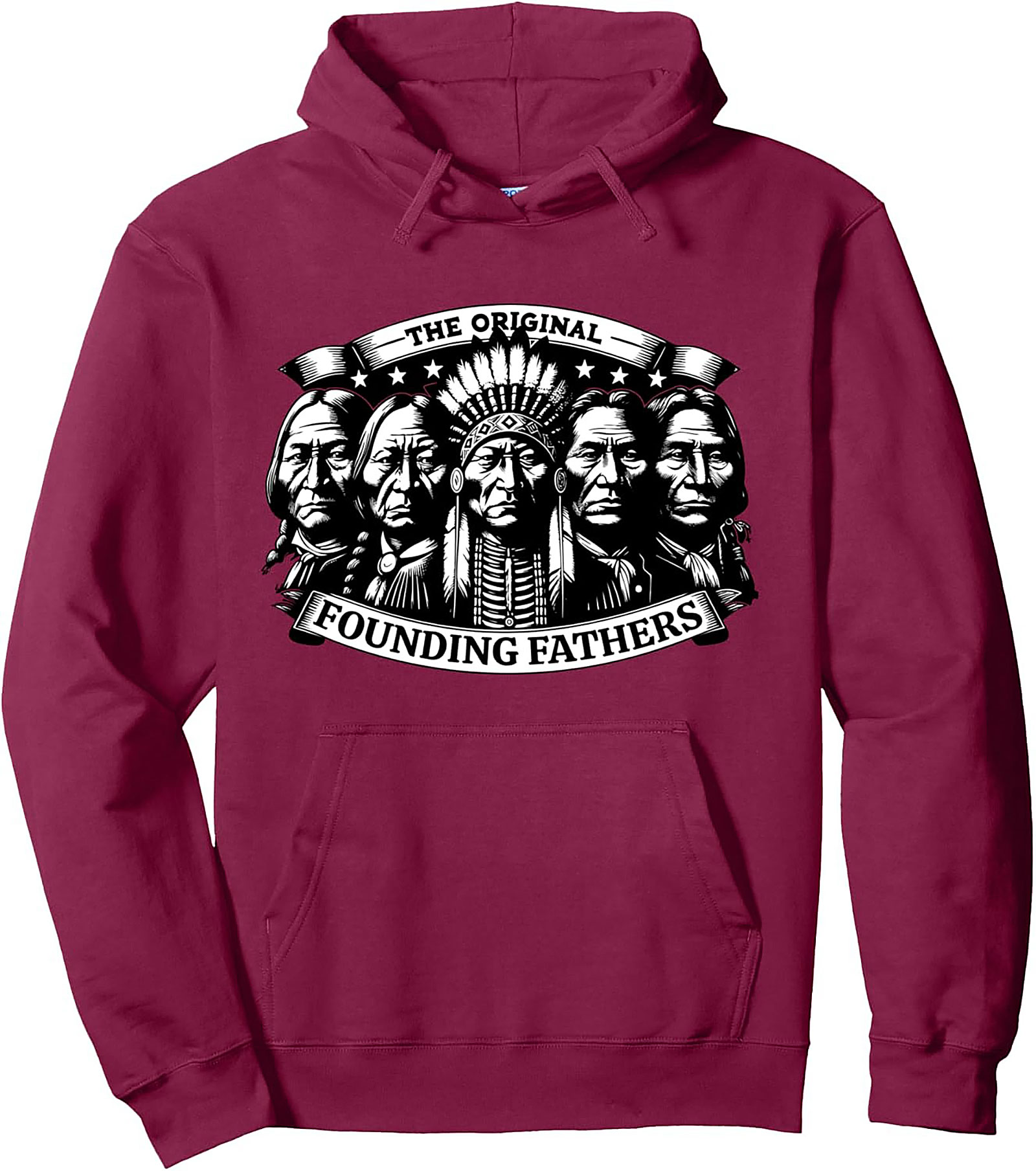 Indigenous Heritage Graphic Hoodie Original Founding Fathers