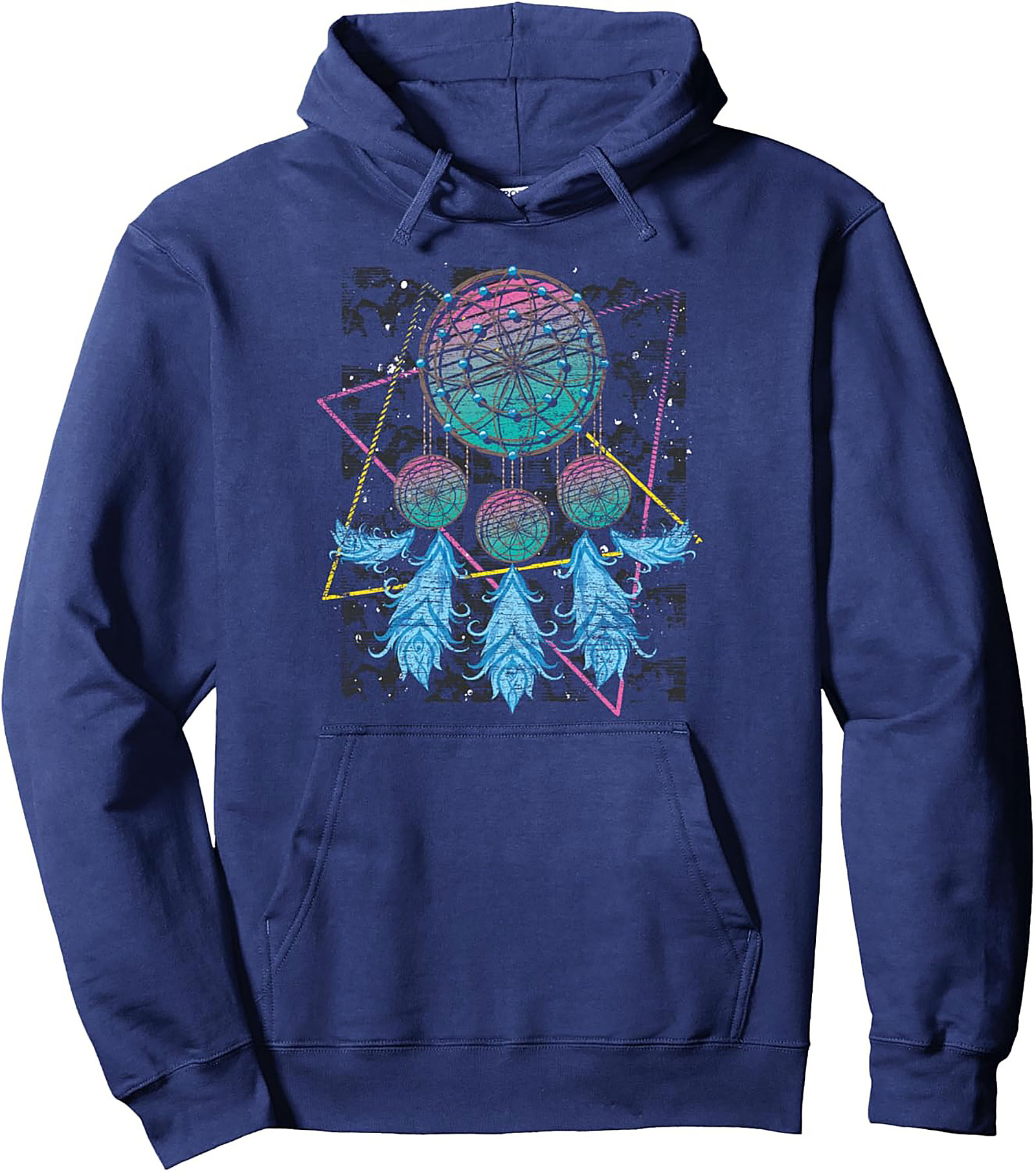 Neon Dreamcatcher Pullover Hoodie Cozy Streetwear Gift