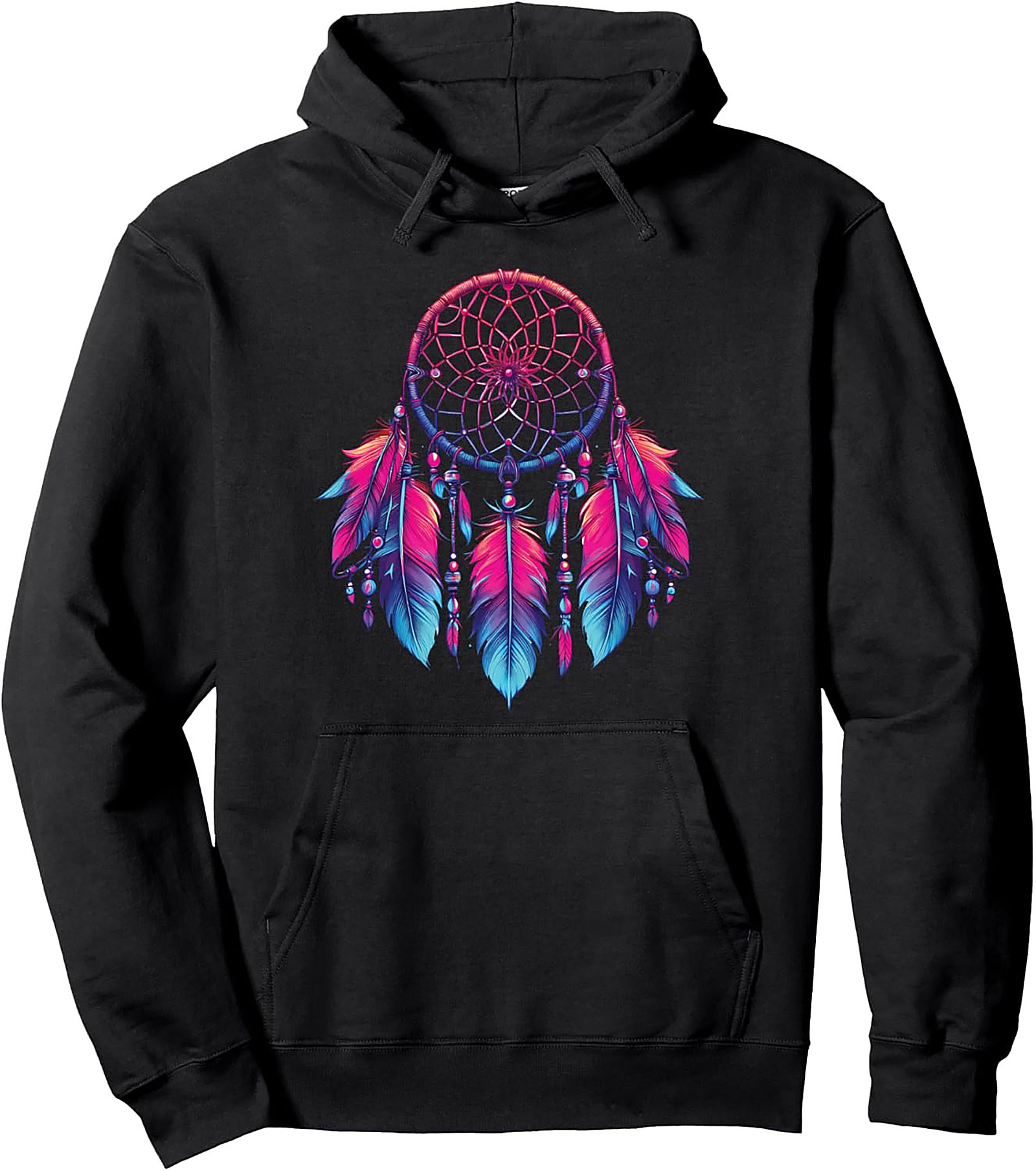 Neon Dreamcatcher Graphic Hoodie Cozy Unisex Pullover