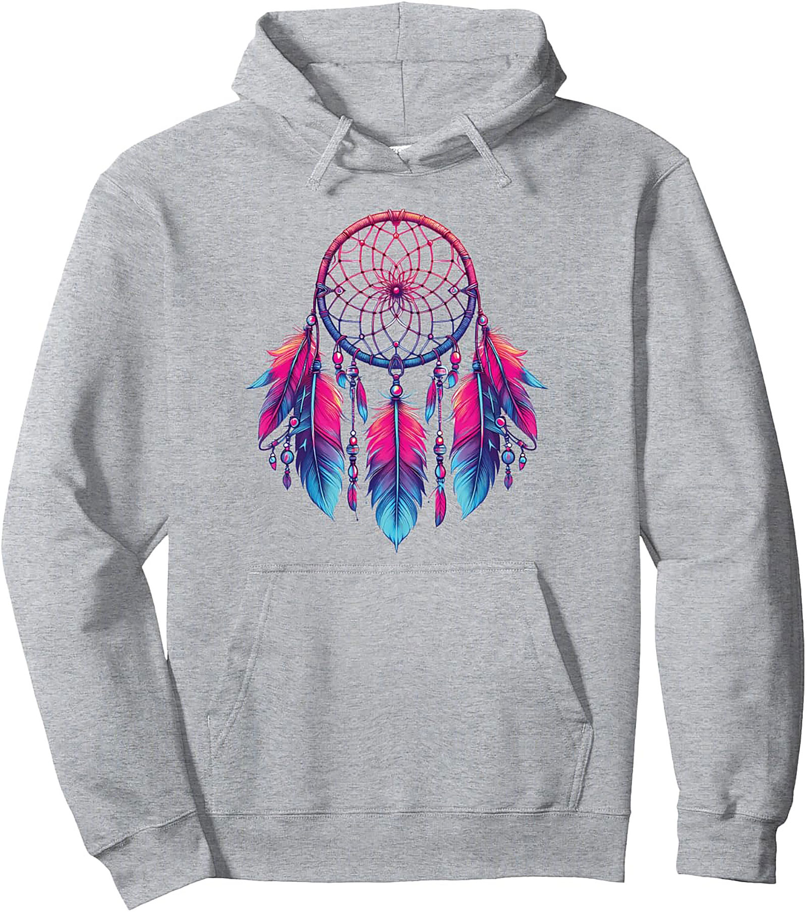 Neon Dreamcatcher Graphic Hoodie Cozy Unisex Pullover