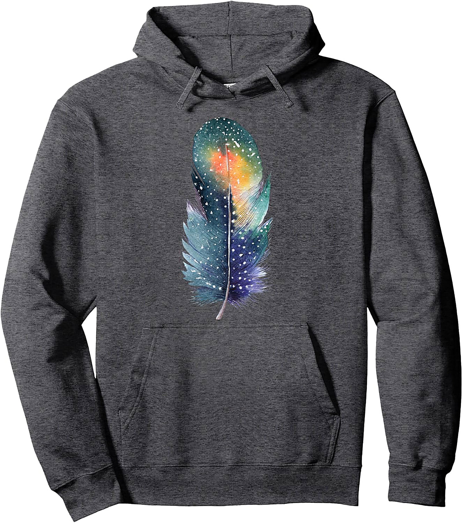 Celestial Feather Graphic Hoodie Cozy Pullover Gift