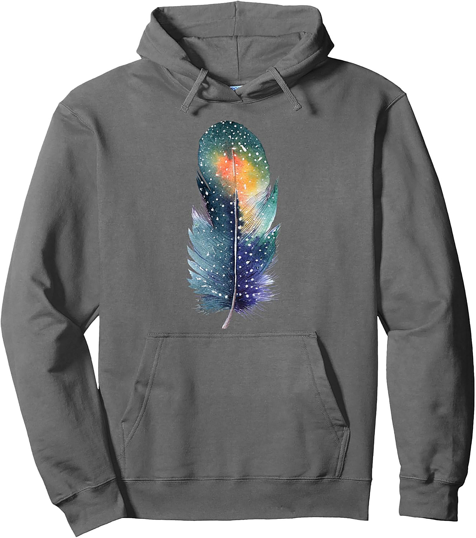 Celestial Feather Graphic Hoodie Cozy Pullover Gift