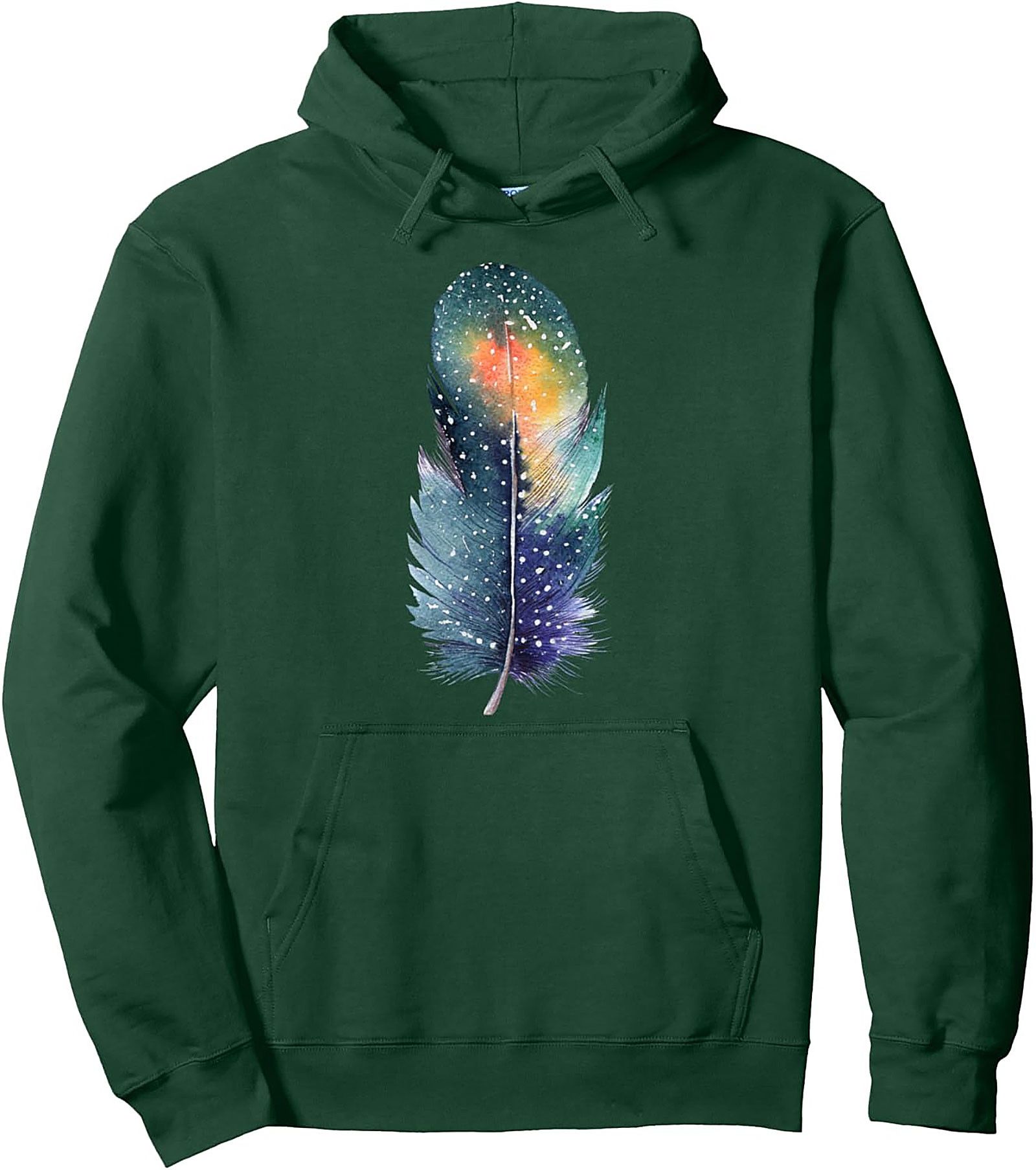 Celestial Feather Graphic Hoodie Cozy Pullover Gift