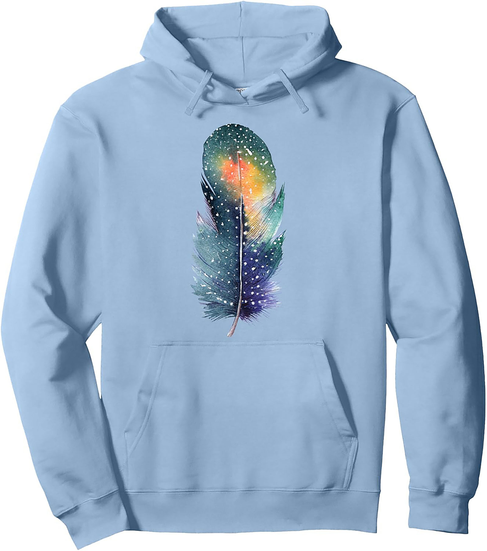 Celestial Feather Graphic Hoodie Cozy Pullover Gift