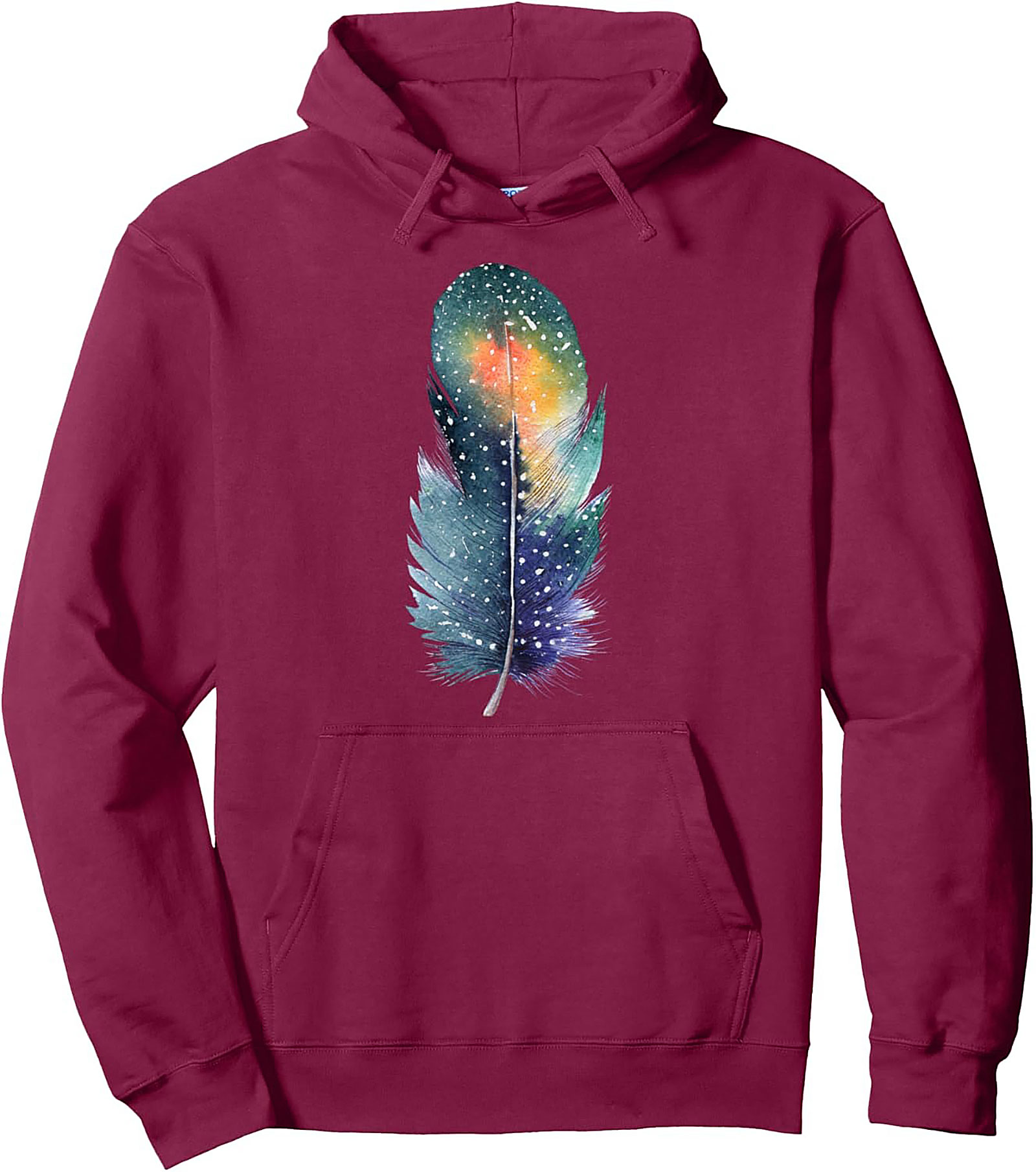 Celestial Feather Graphic Hoodie Cozy Pullover Gift