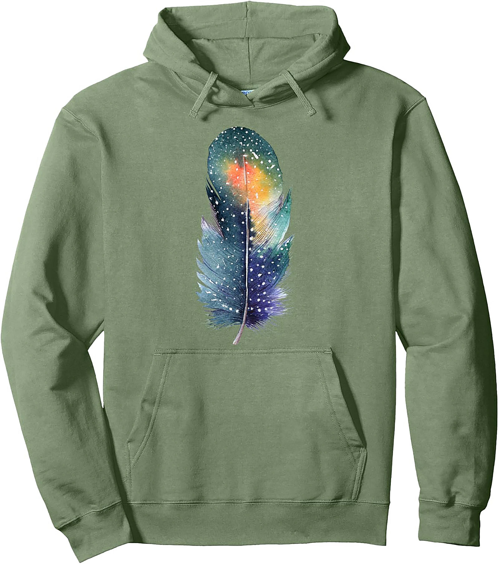 Celestial Feather Graphic Hoodie Cozy Pullover Gift