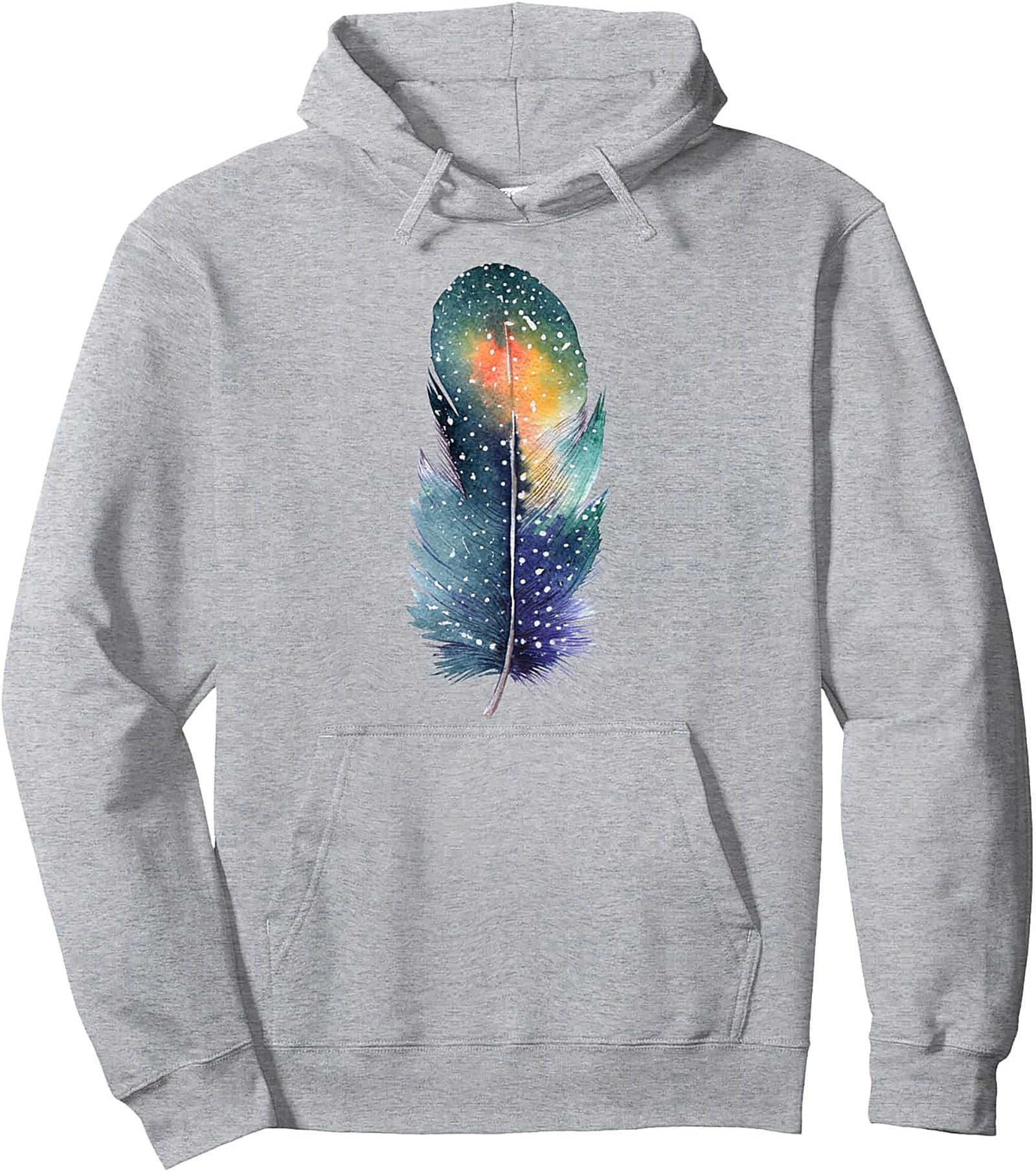 Celestial Feather Graphic Hoodie Cozy Pullover Gift
