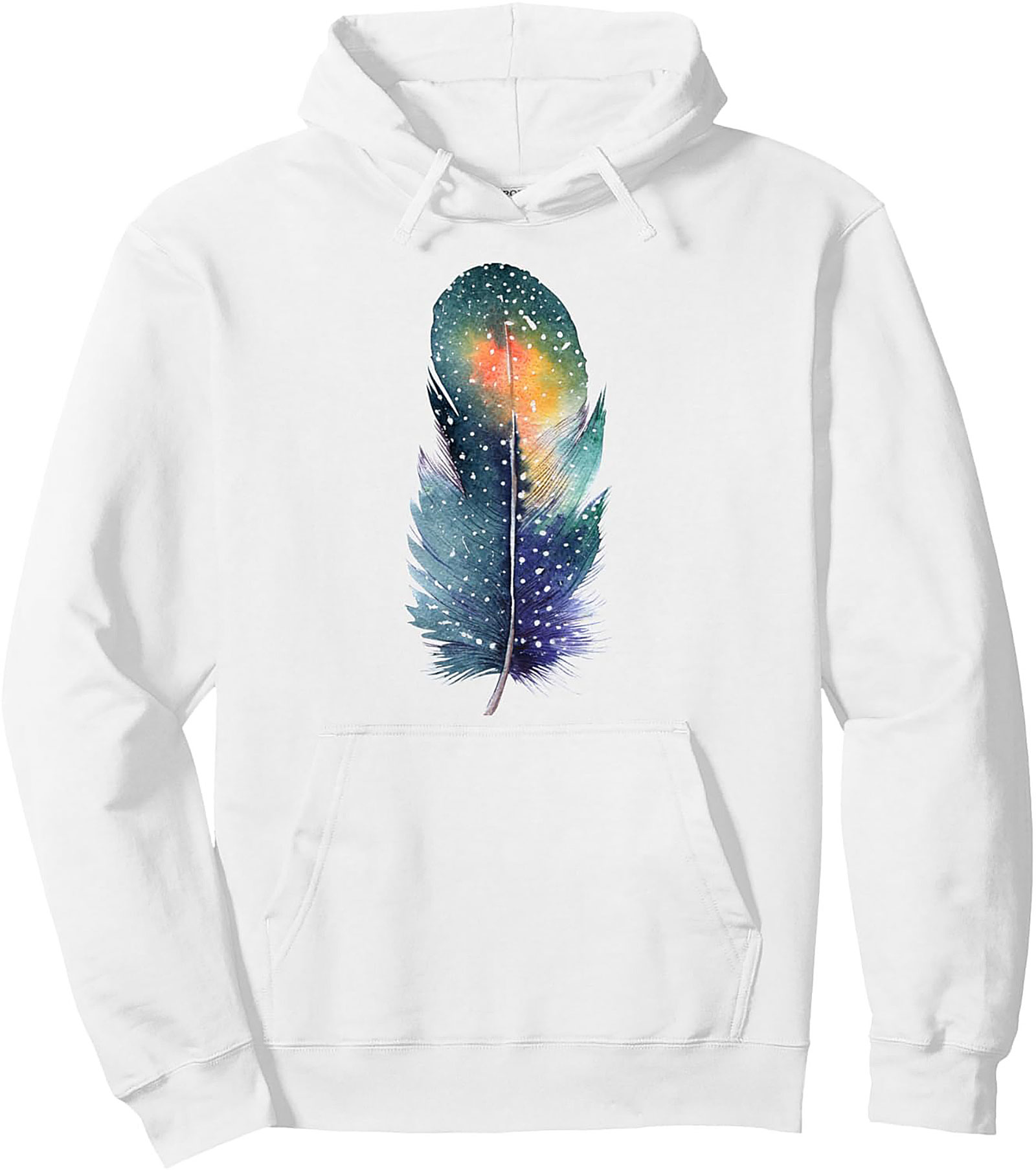 Celestial Feather Graphic Hoodie Cozy Pullover Gift